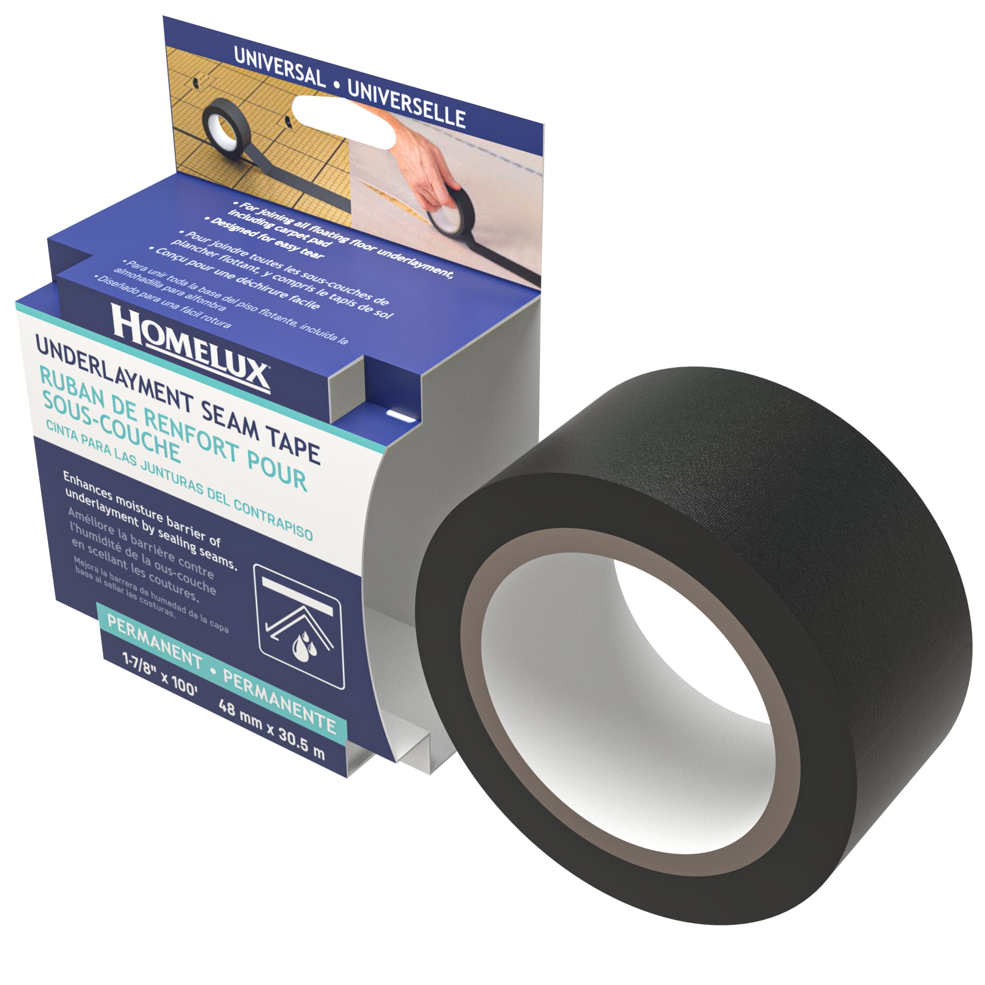Underlayment Tape Roll - 1-7/8" Wide x 100 ft. Long - 1