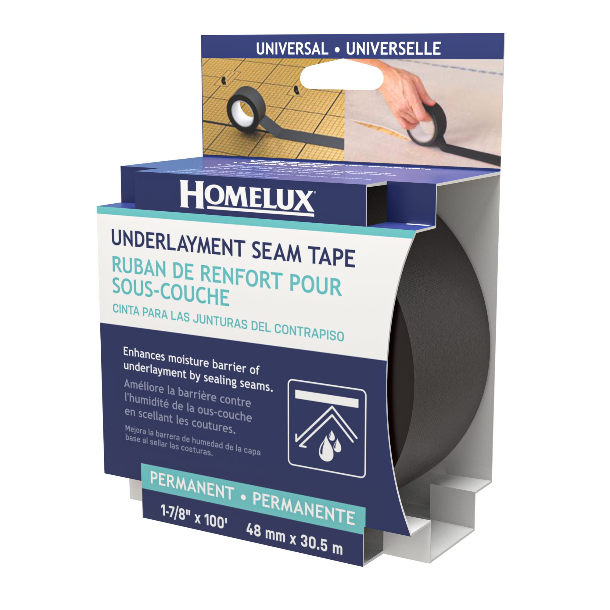 Underlayment Tape Roll - 1-7/8" Wide x 100 ft. Long - 3