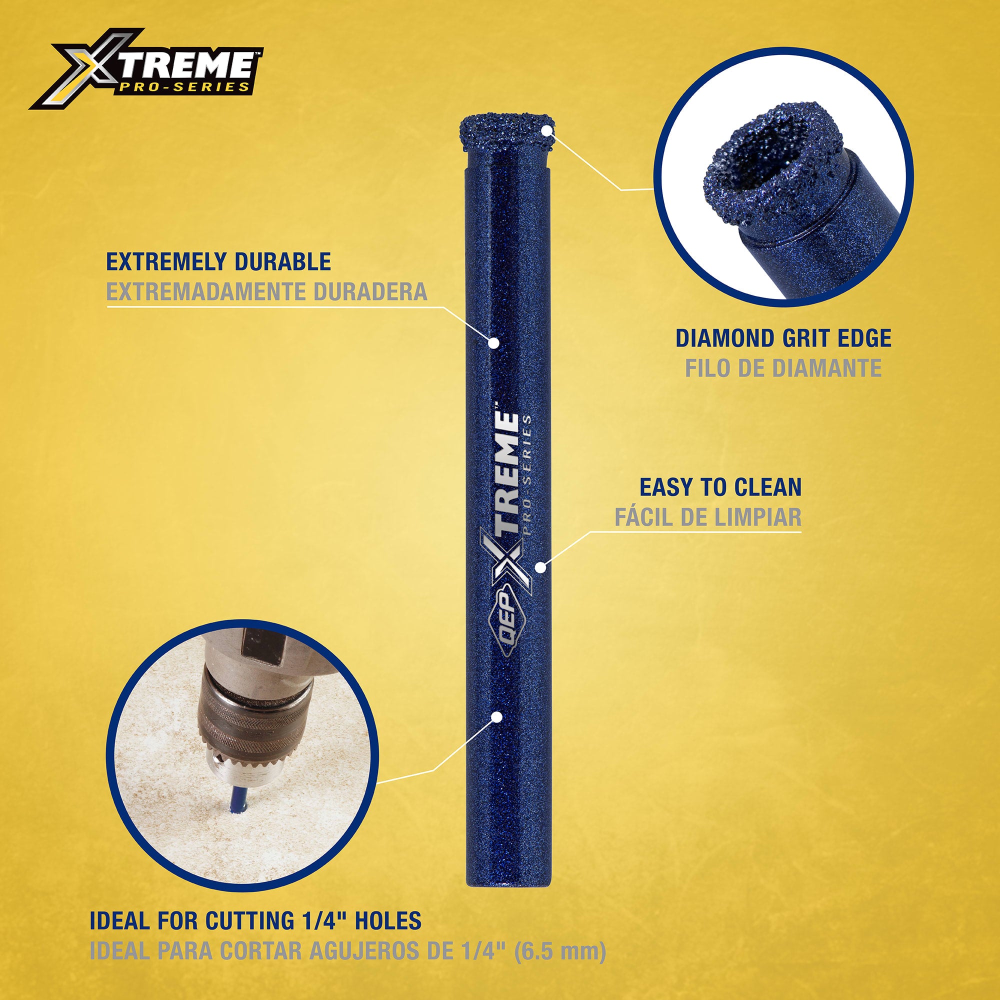 Xtreme 1/4" Pro Wet/Dry Diamond Hole Saw (8 pack) - 2