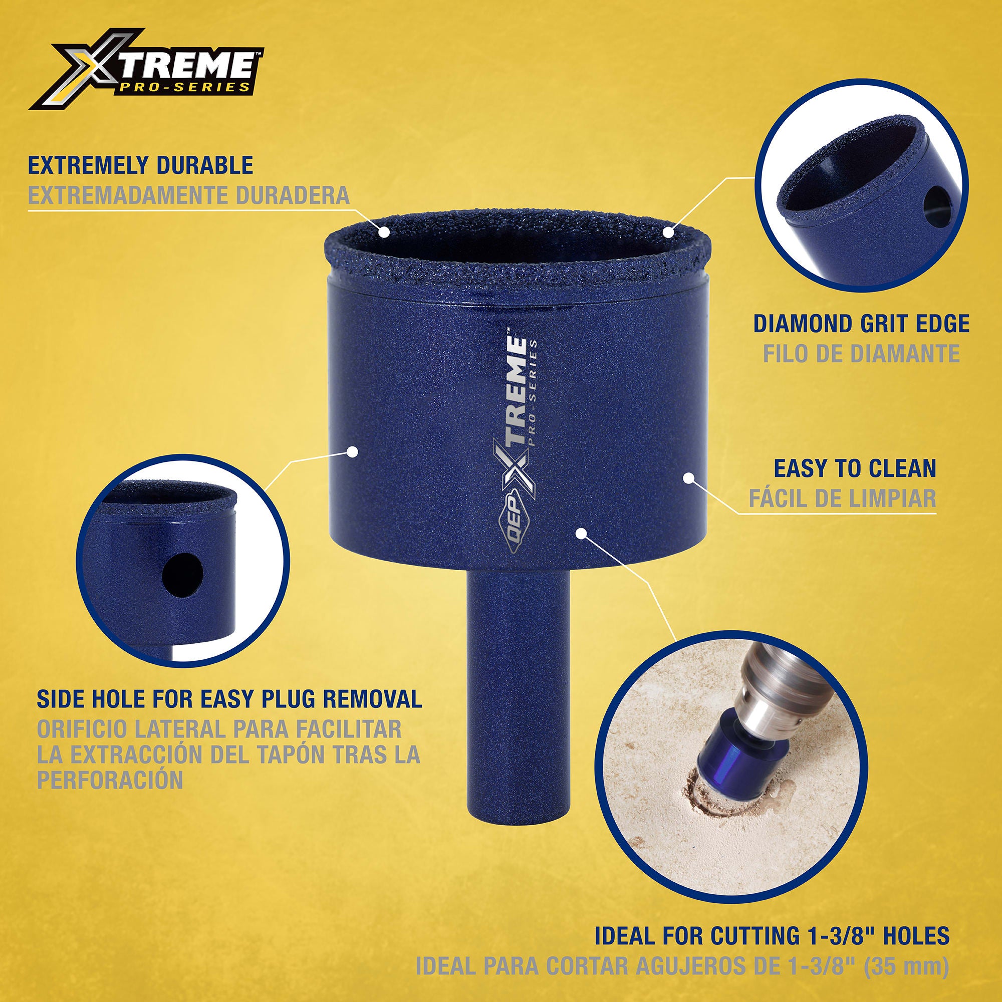 Xtreme 1-3/8" Pro Wet/Dry Diamond Hole Saw (8 pack) - 2