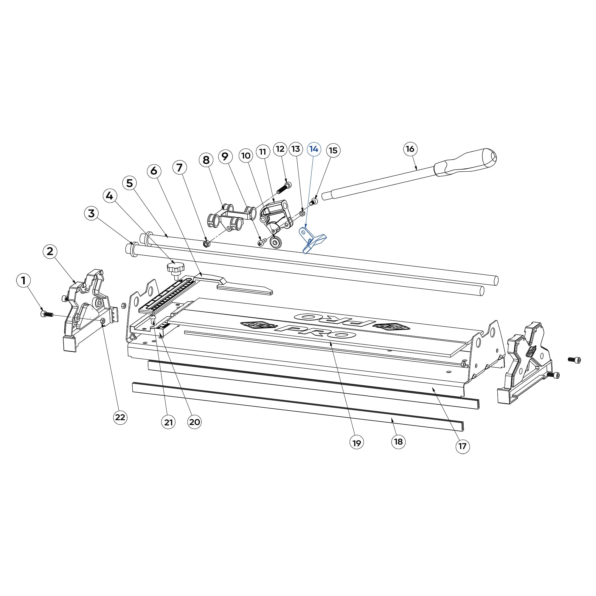 Breaker Bar for 21" Professional Tile Cutter 10521Q - 6