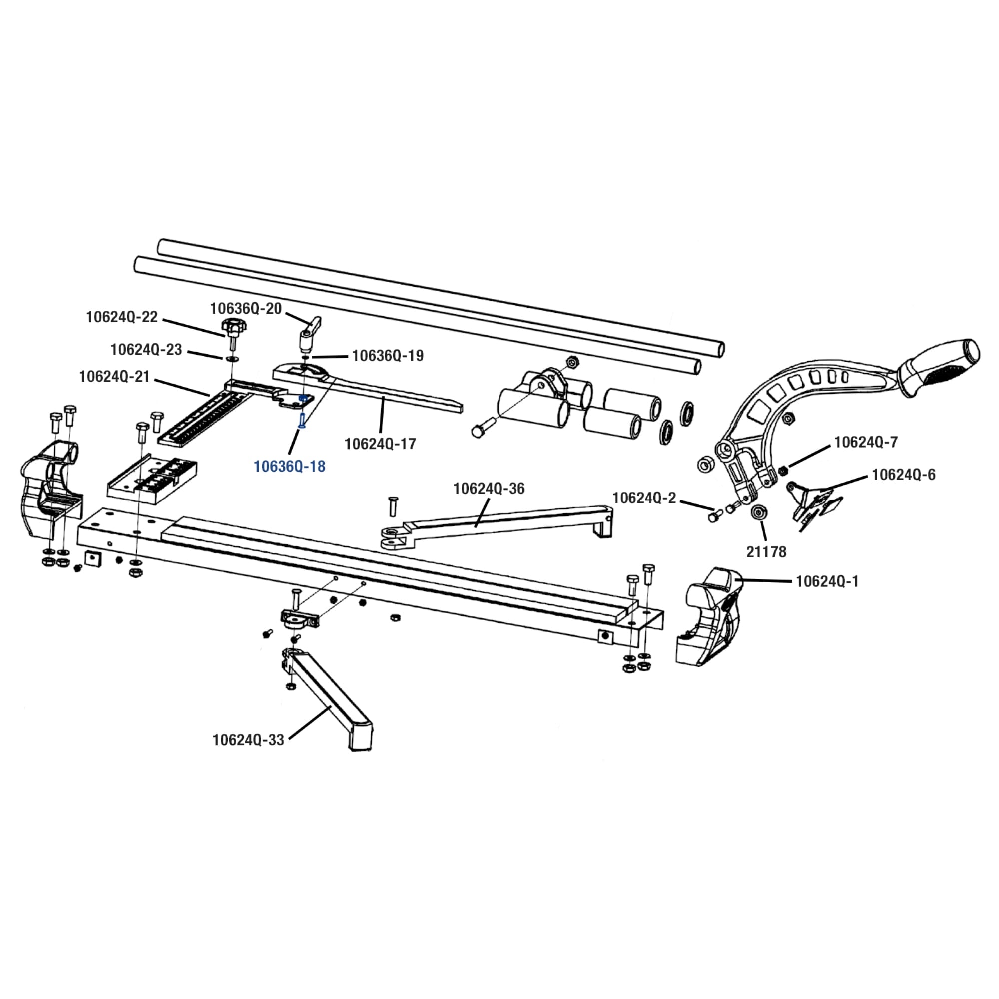Bolt for Xtreme Series Slimline Pro Tile Cutters - 4