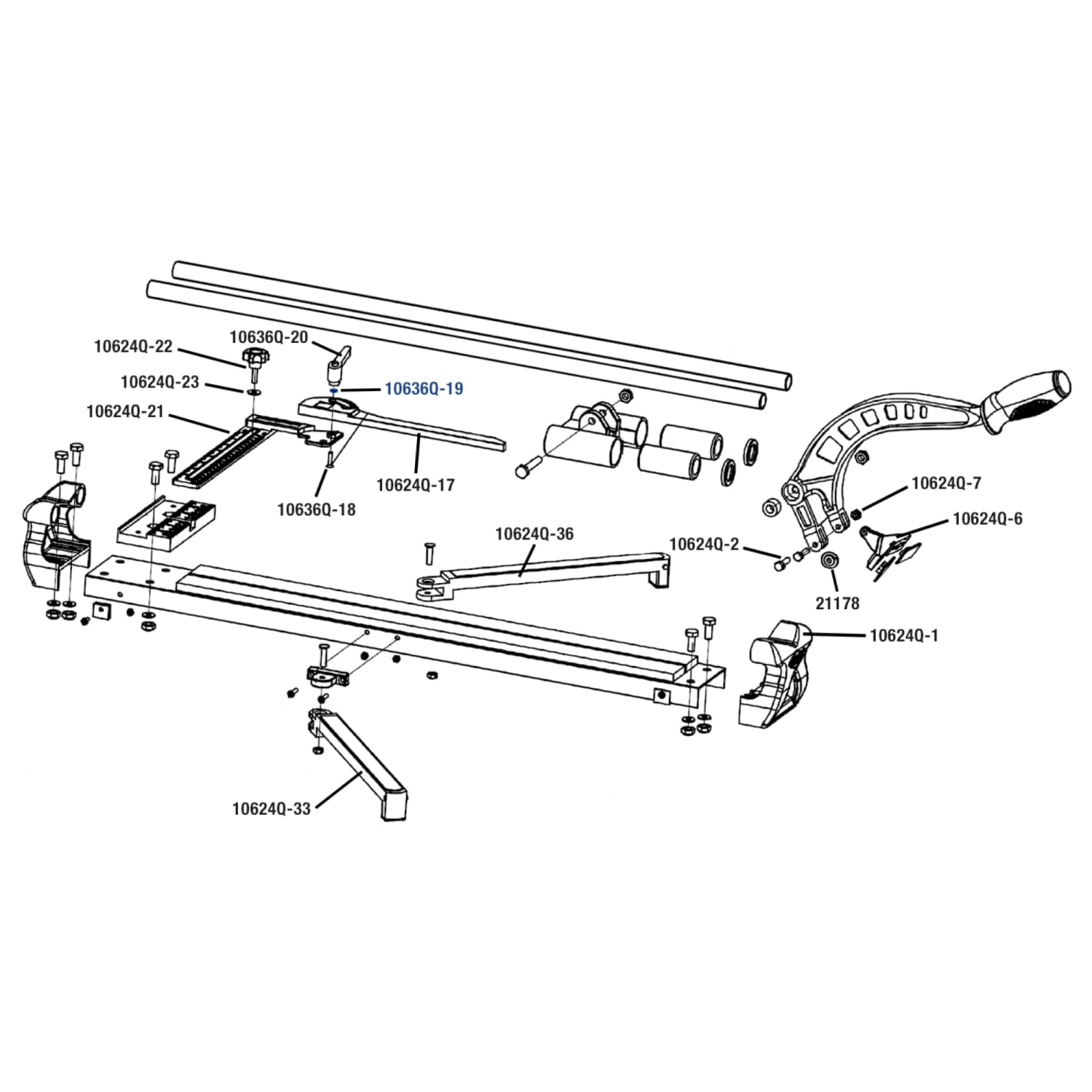 Washer for 36" Xtreme Series Slimline Pro Tile Cutter 10636Q - 3