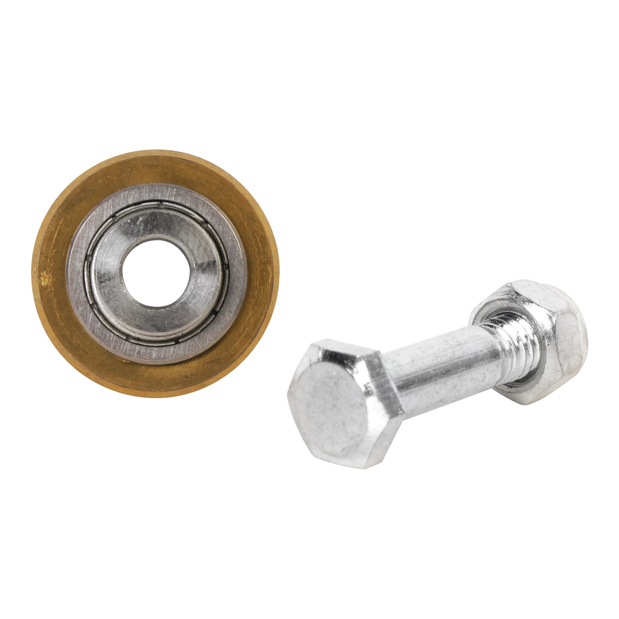 7/8" Titanium Coated Tile Cutter Scoring Wheel w/ Bolt & Lock Nut - 1