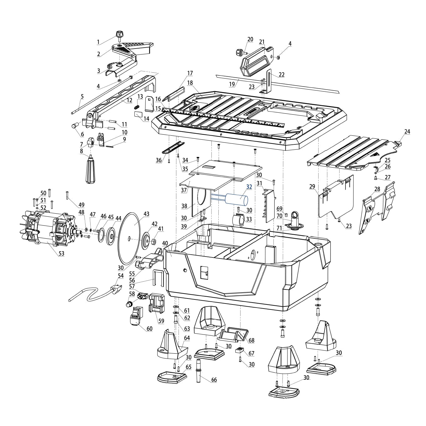 Capacitor for 7" Power Pro 1HP Wet Tile Saw 22900Q - 3