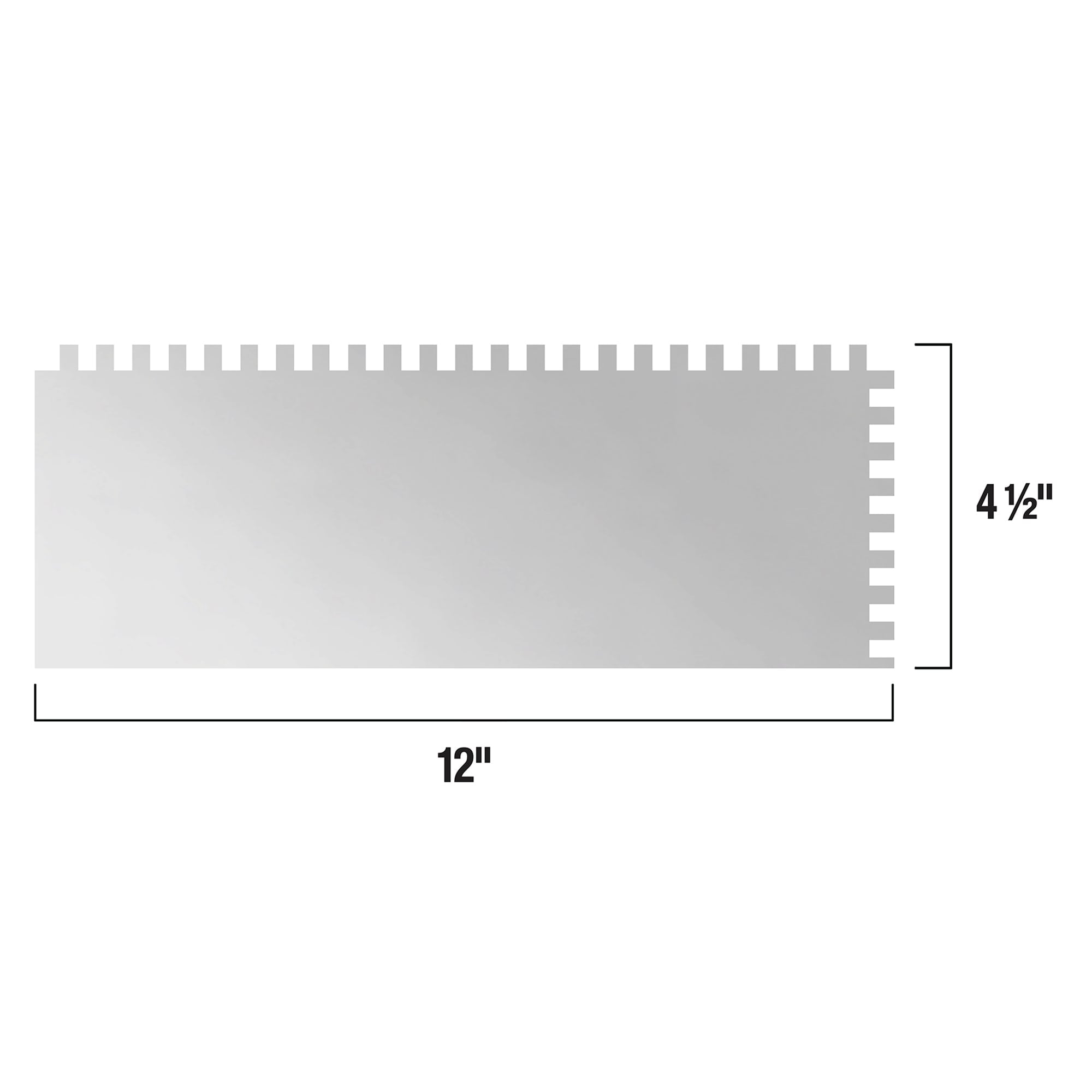 1/4" x 3/8" x 1/4" Cork Handle XL Square-Notch Flooring Trowel - 5