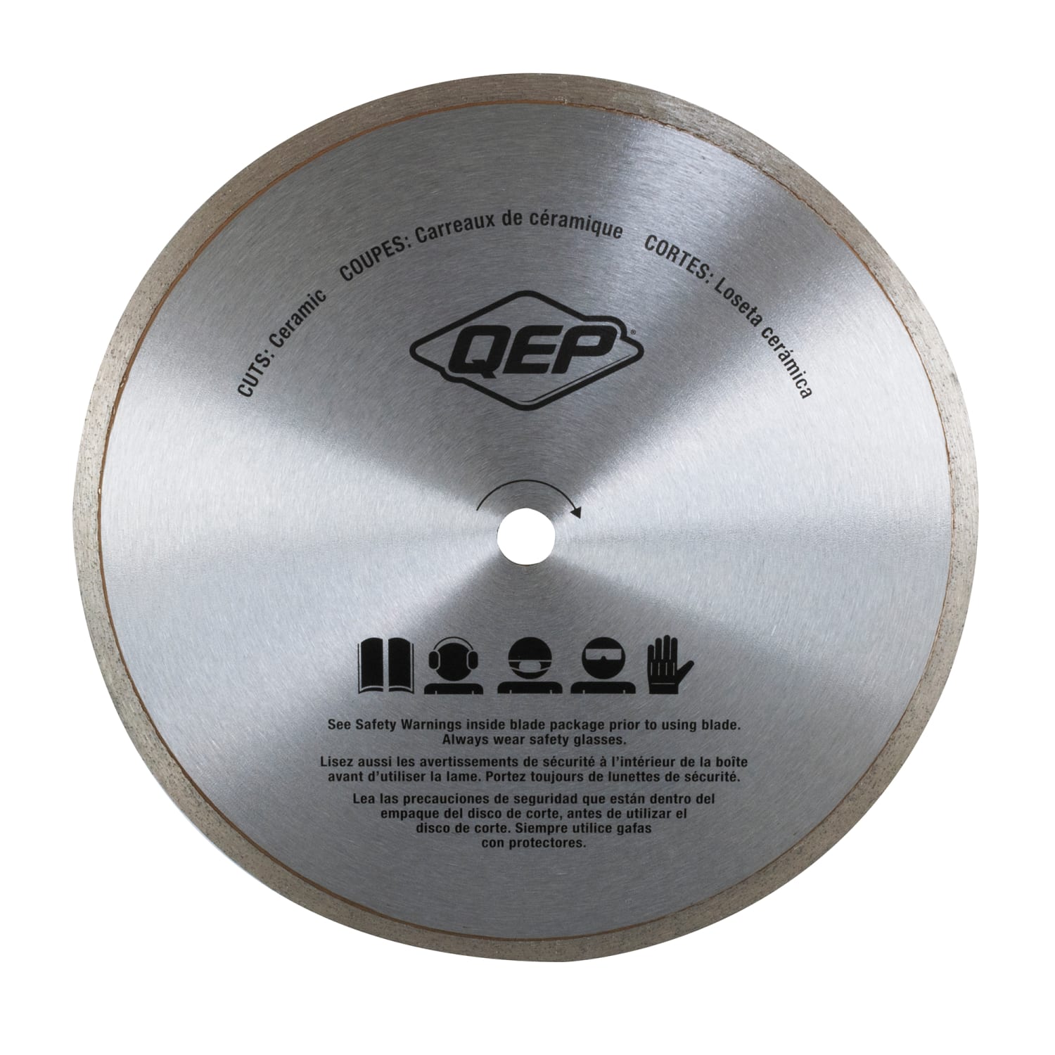 10" Continuous Rim%2C Diamond Saw Blade for Ceramic Tile Wet Cuts - 2