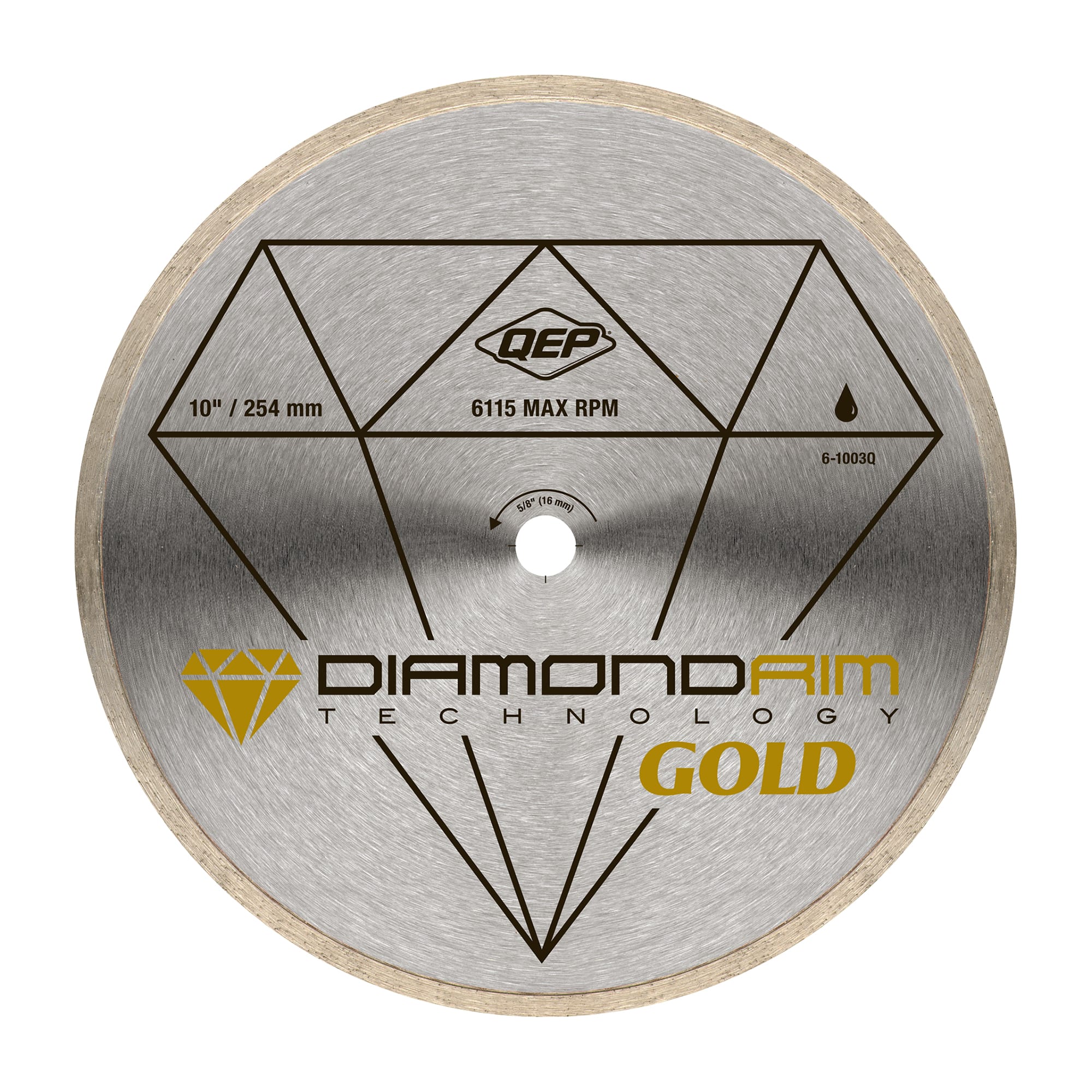 10" Continuous Rim%2C Premium Diamond Saw Blade for Wet Cuts - 1