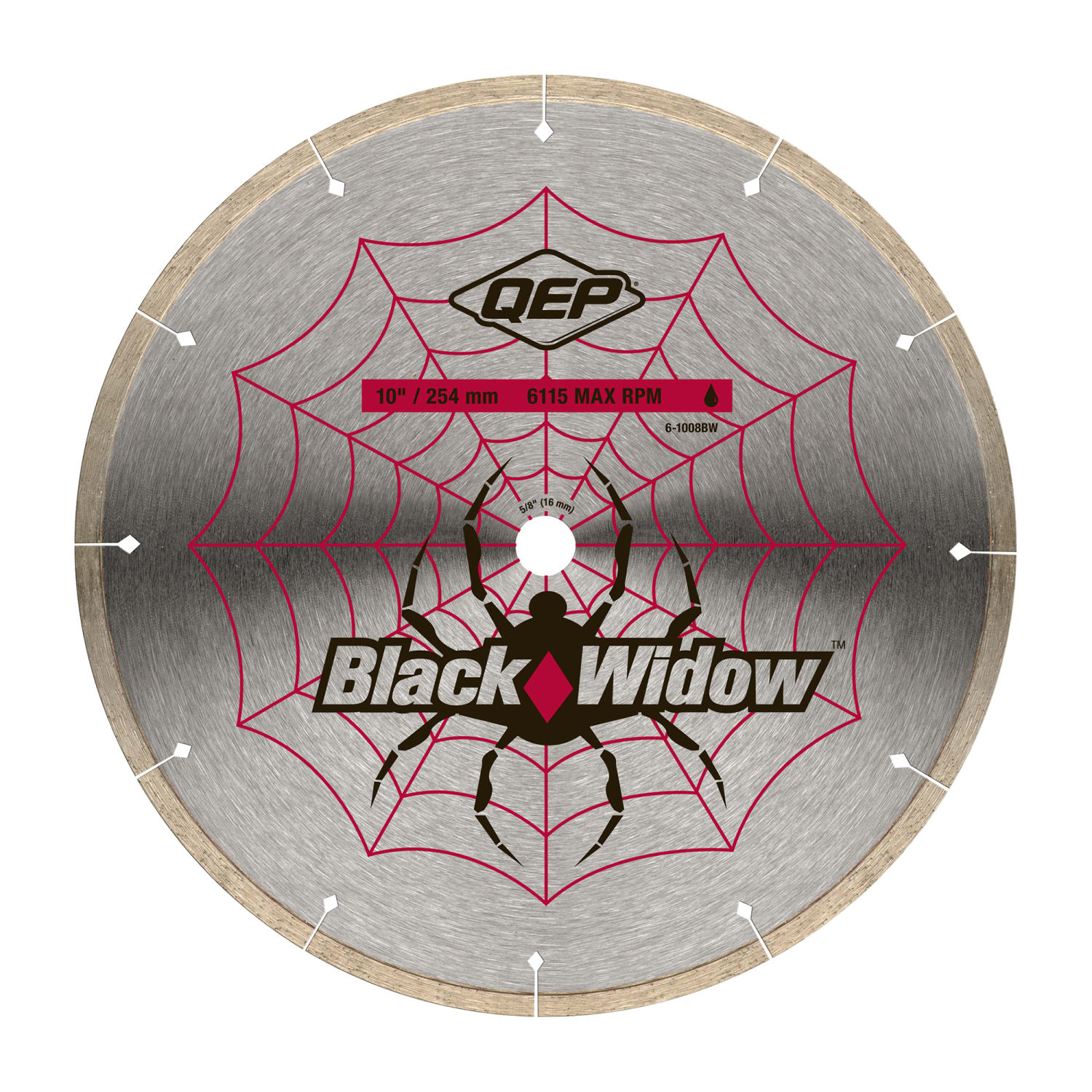 10" Black Widow Premium%2C Thin Rim Diamond Saw Blade for Wet Cuts - 1