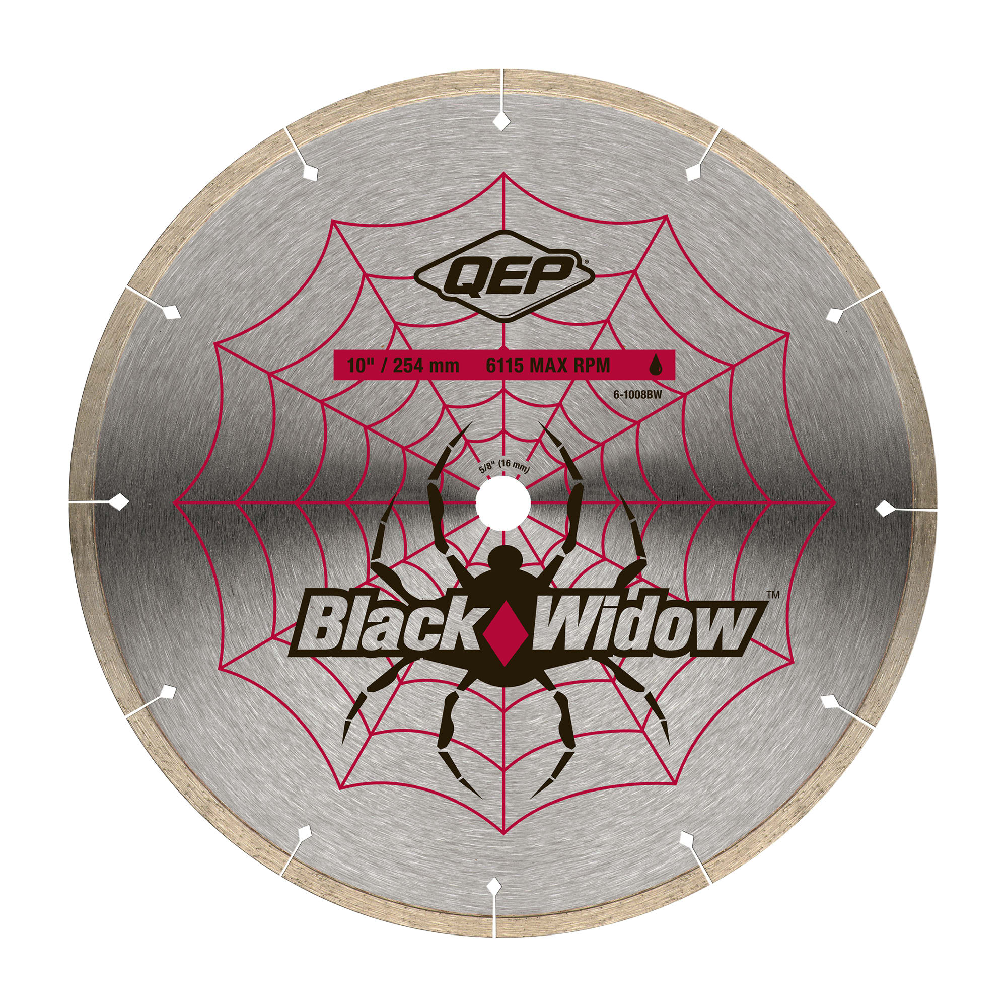 10" Black Widow Premium%2C Thin Rim Diamond Saw Blade for Wet Cuts - 1