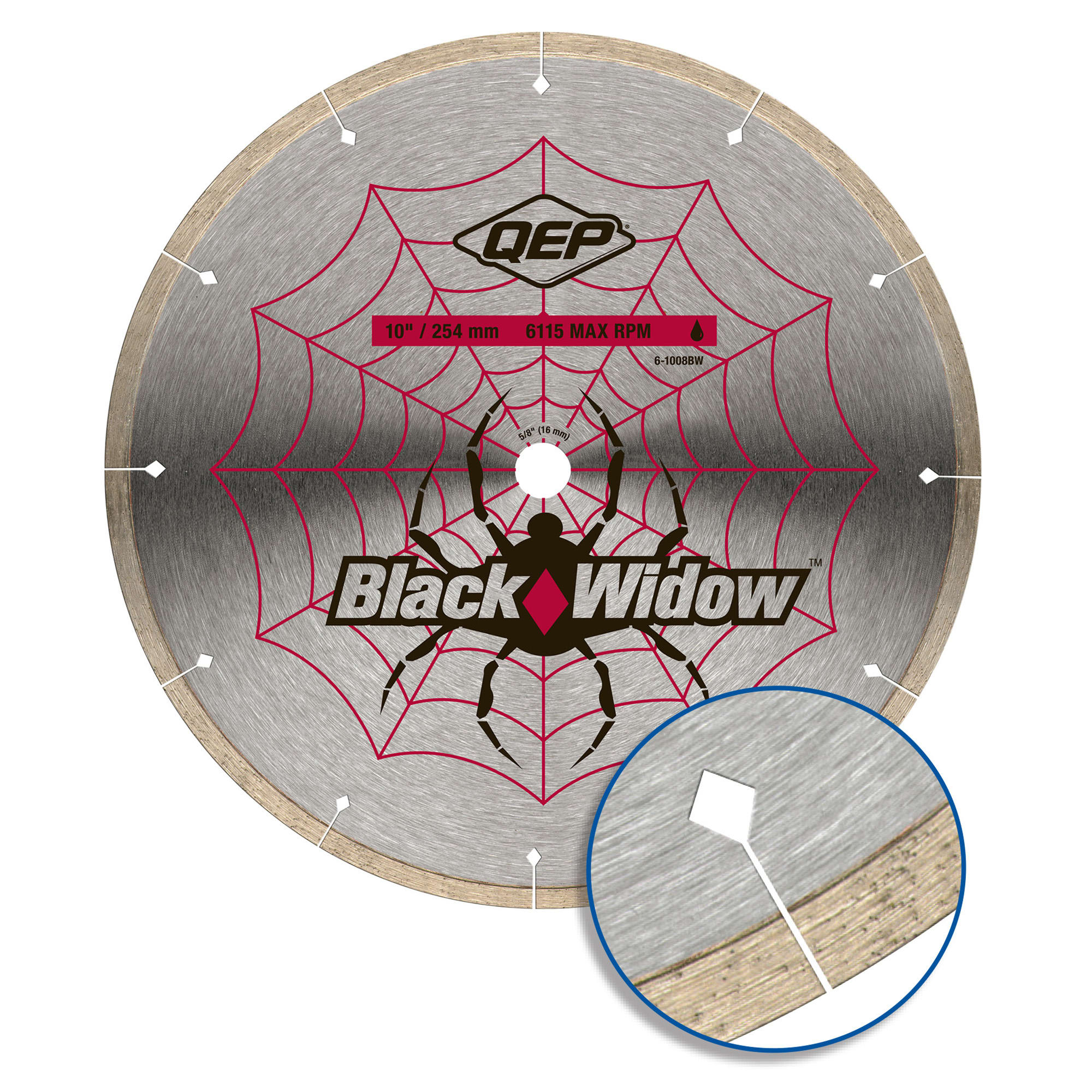 10" Black Widow Premium%2C Thin Rim Diamond Saw Blade for Wet Cuts - 3