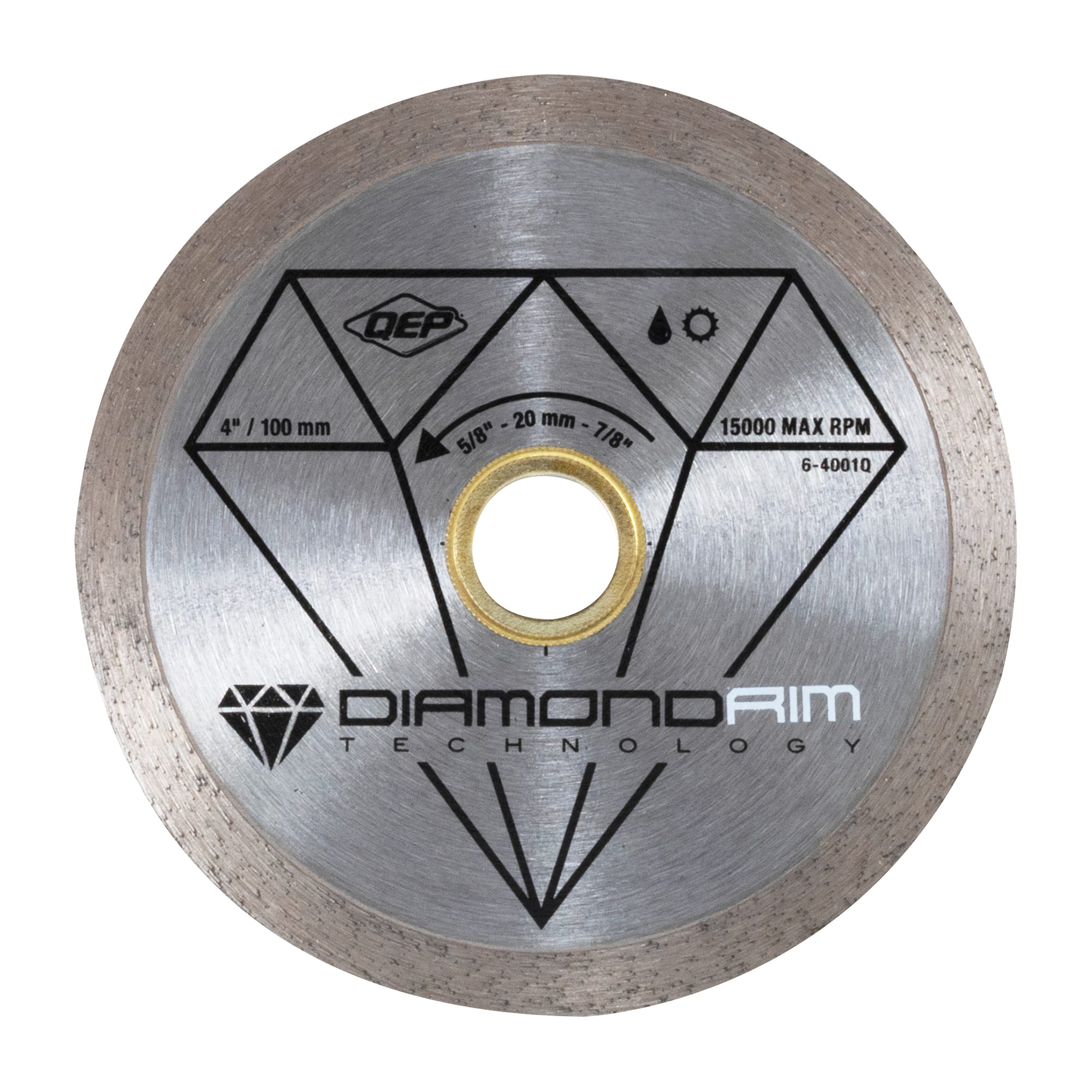 4" Continuous Rim%2C Diamond Saw Blade for Ceramic Tile Wet Cuts - 1