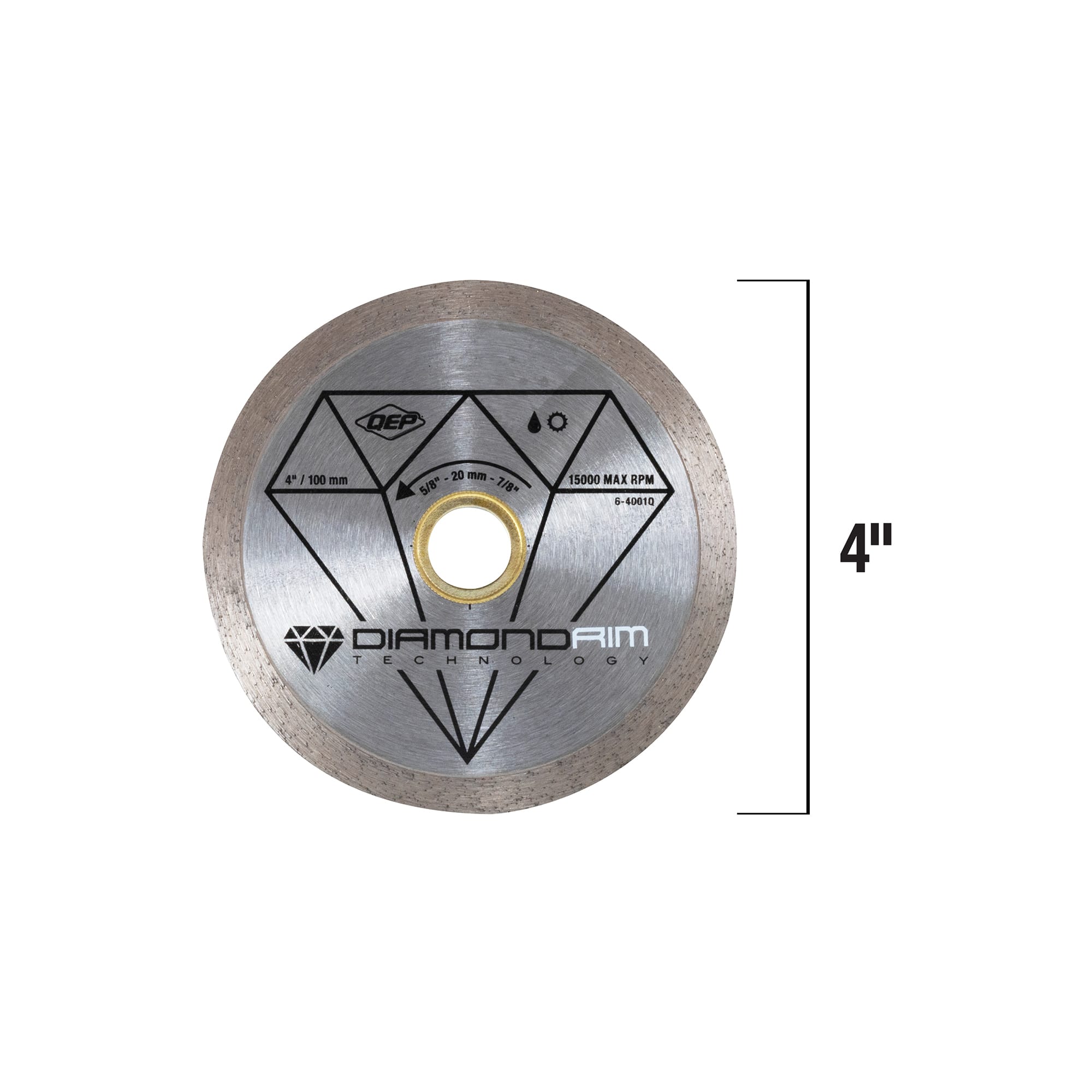 4" Continuous Rim%2C Diamond Saw Blade for Ceramic Tile Wet Cuts - 3