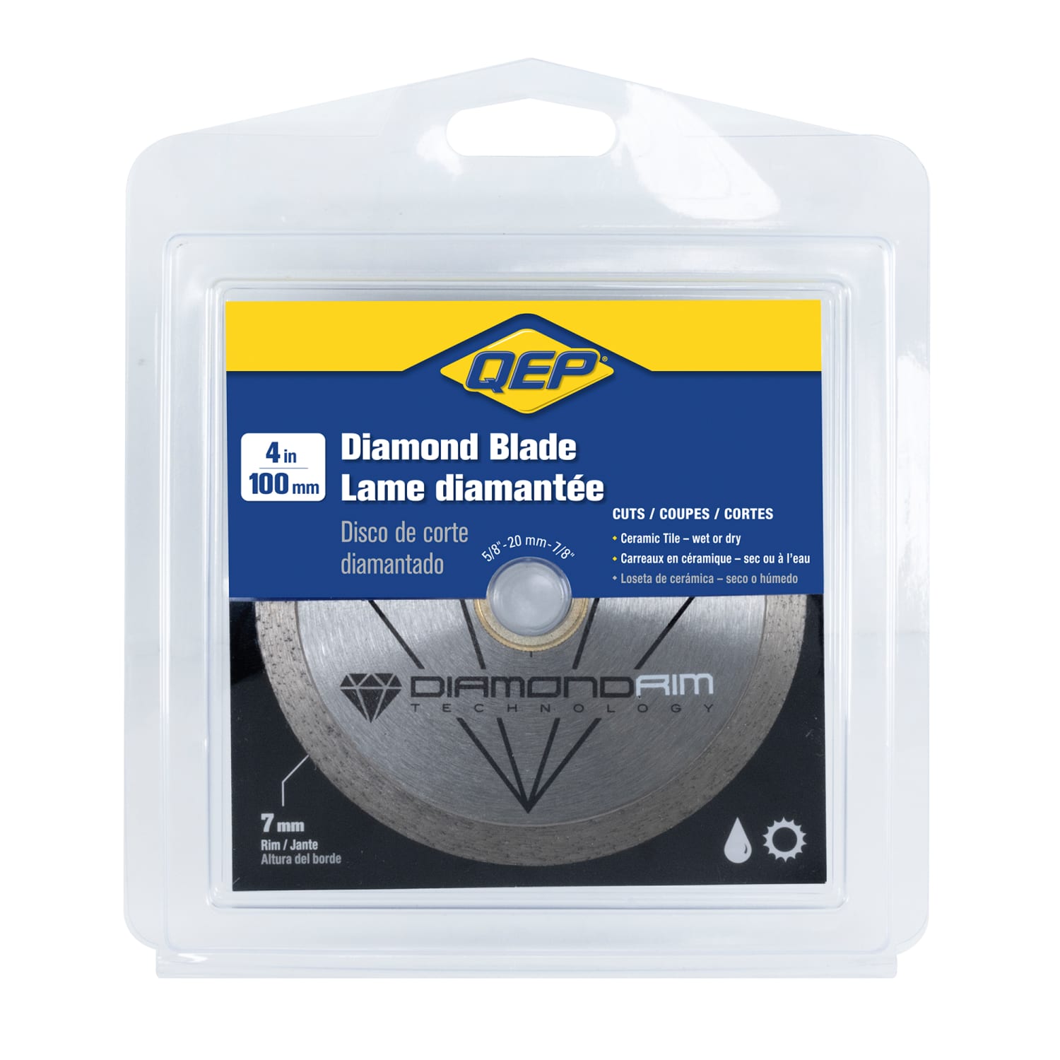 4" Continuous Rim%2C Diamond Saw Blade for Ceramic Tile Wet Cuts - 4