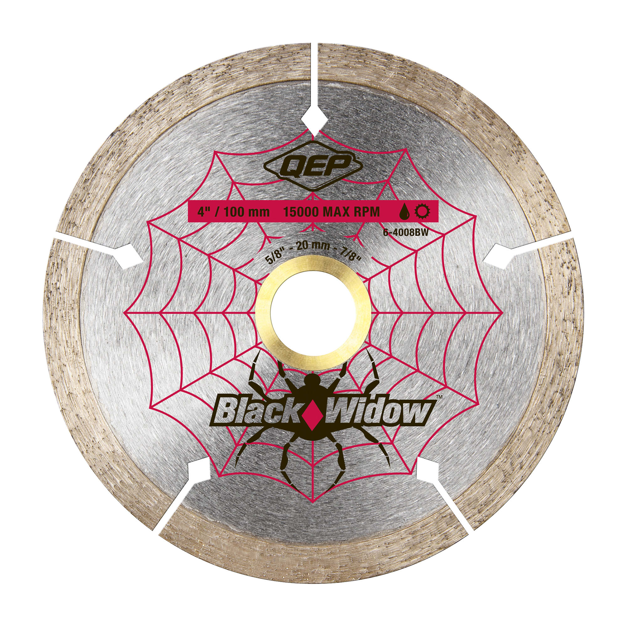 4" Black Widow Premium%2C Thin Rim Diamond Saw Blade%2C Wet/Dry - 1