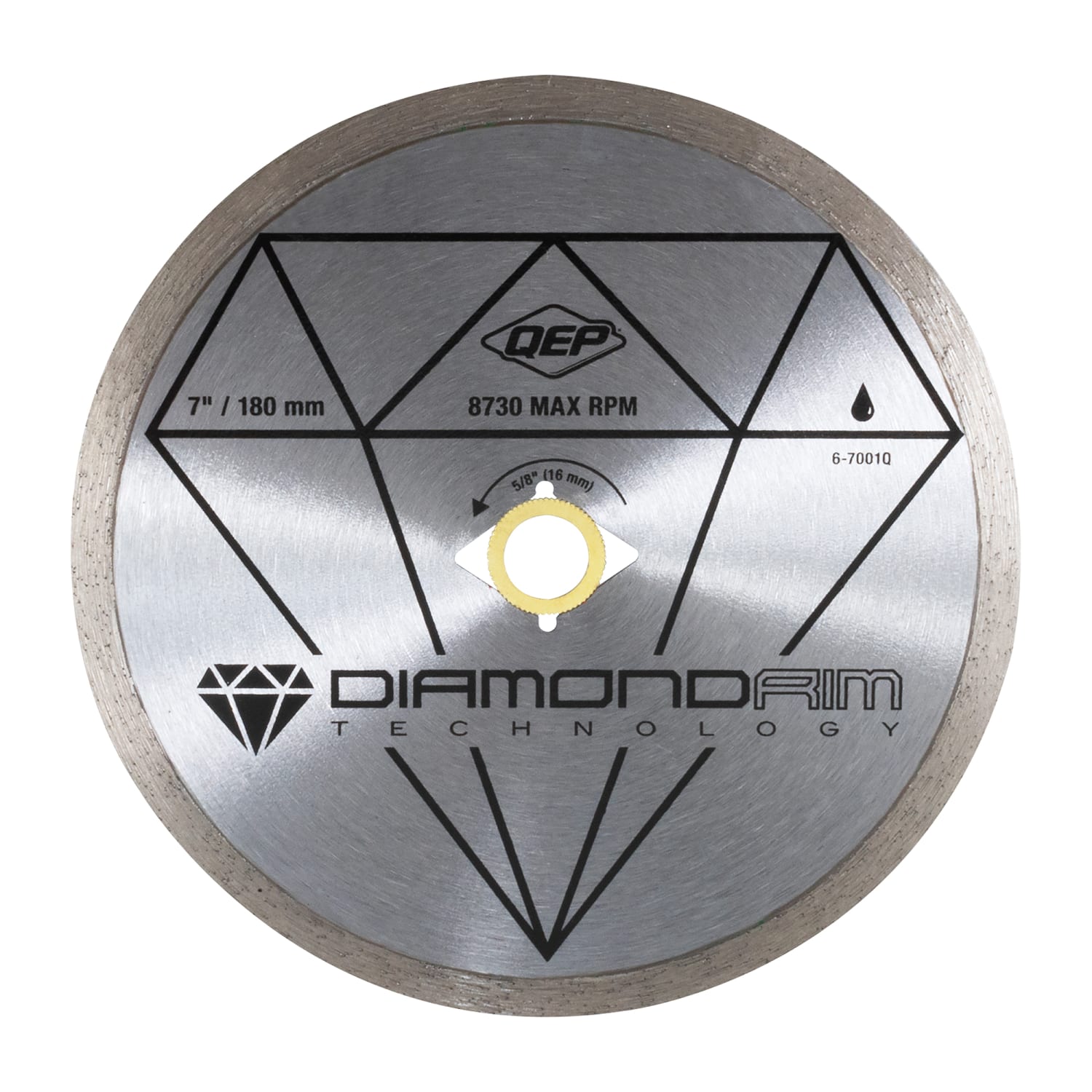 7" Continuous Rim%2C Diamond Saw Blade for Ceramic Tile Wet Cuts - 1