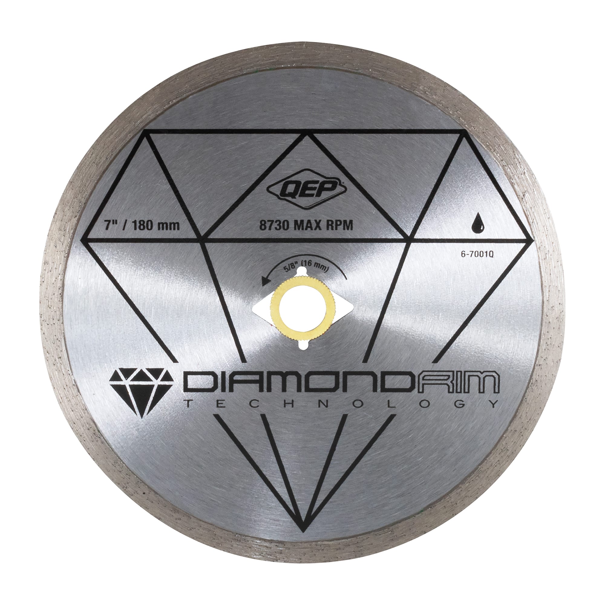 7" Continuous Rim%2C Diamond Saw Blade for Ceramic Tile Wet Cuts - 1