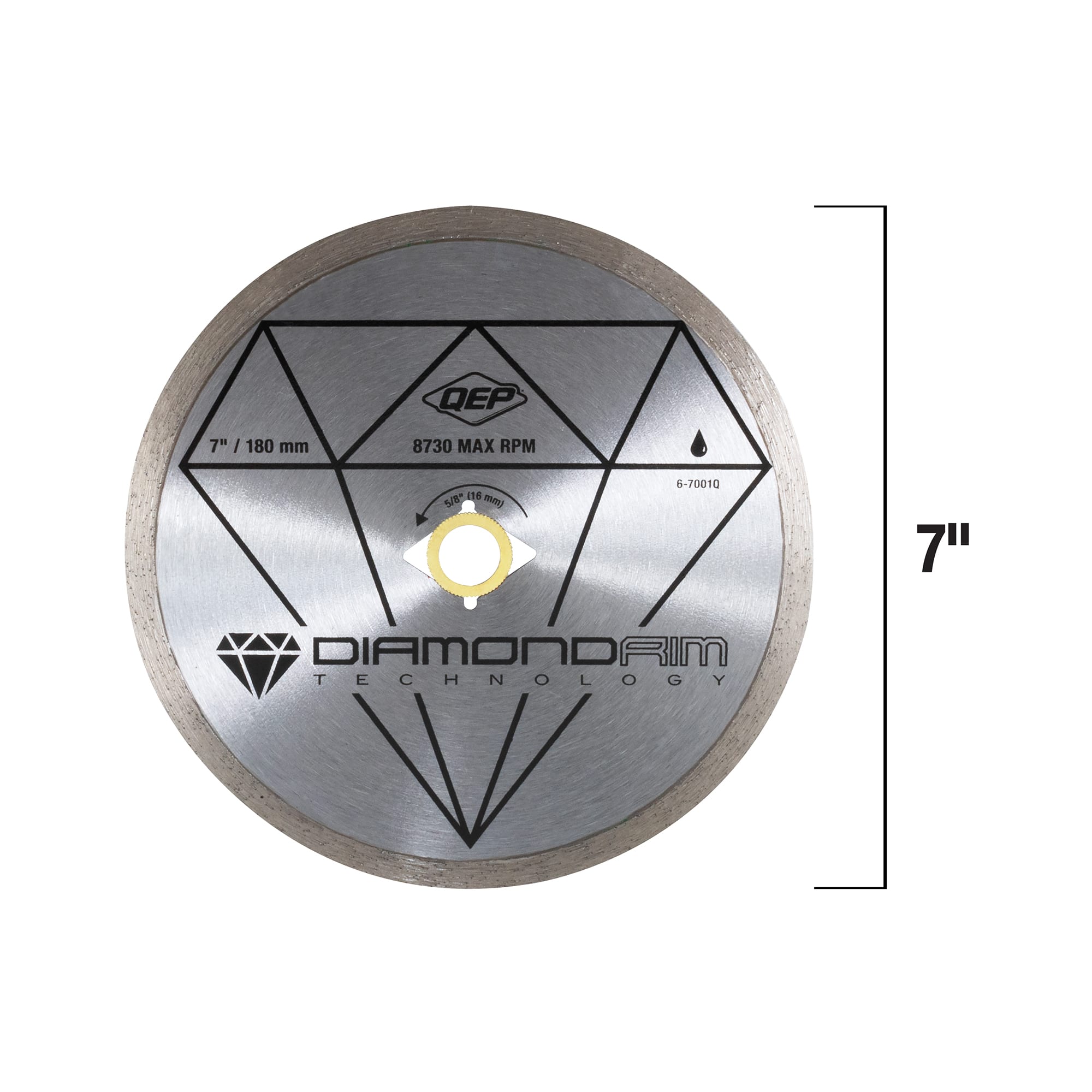 7" Continuous Rim%2C Diamond Saw Blade for Ceramic Tile Wet Cuts - 3