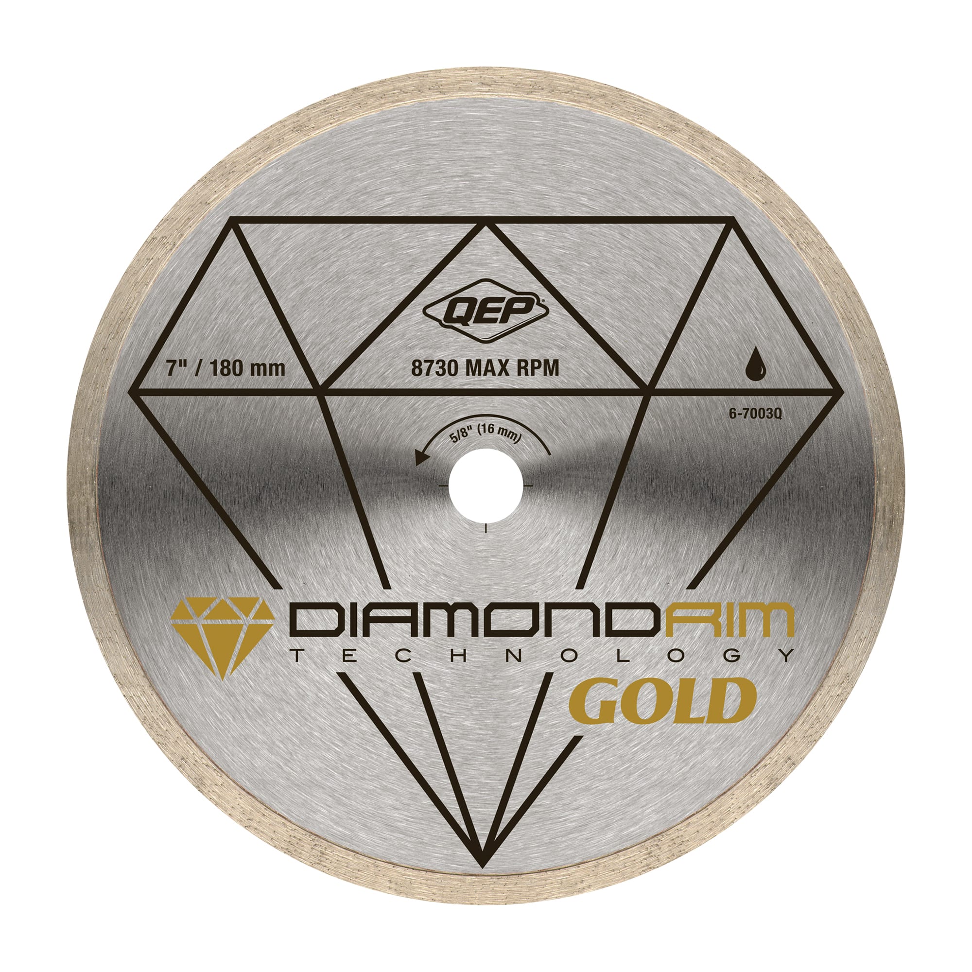 7" Continuous Rim%2C Premium Diamond Saw Blade for Wet Cuts - 1