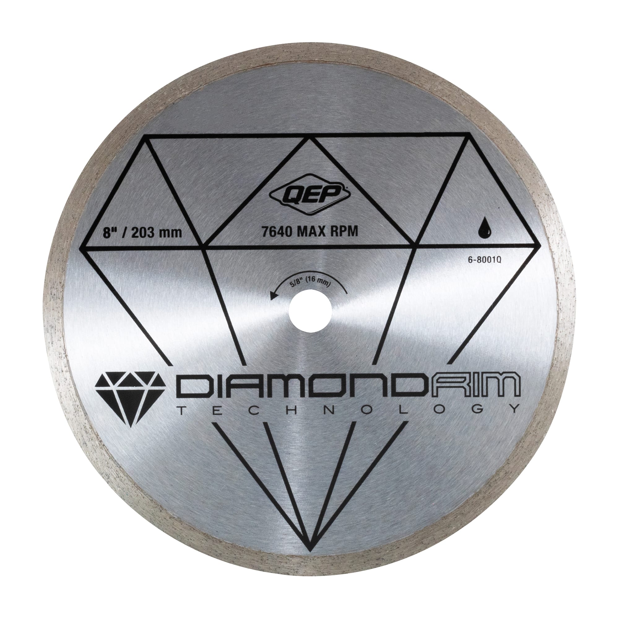 8" Continuous Rim%2C Diamond Saw Blade for Ceramic Tile Wet Cuts - 1