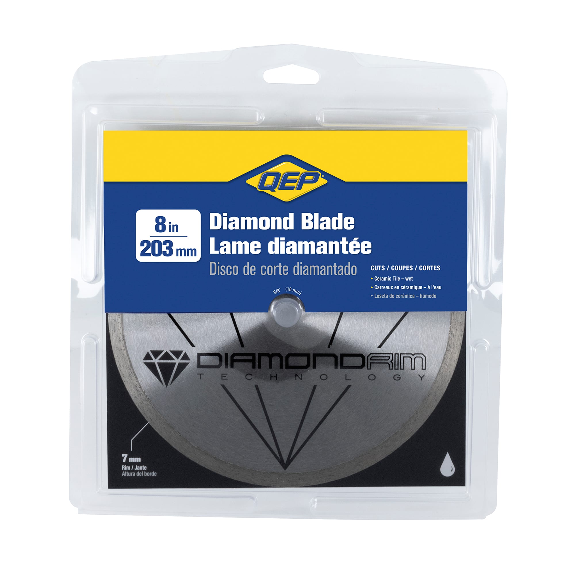 8" Continuous Rim%2C Diamond Saw Blade for Ceramic Tile Wet Cuts - 4