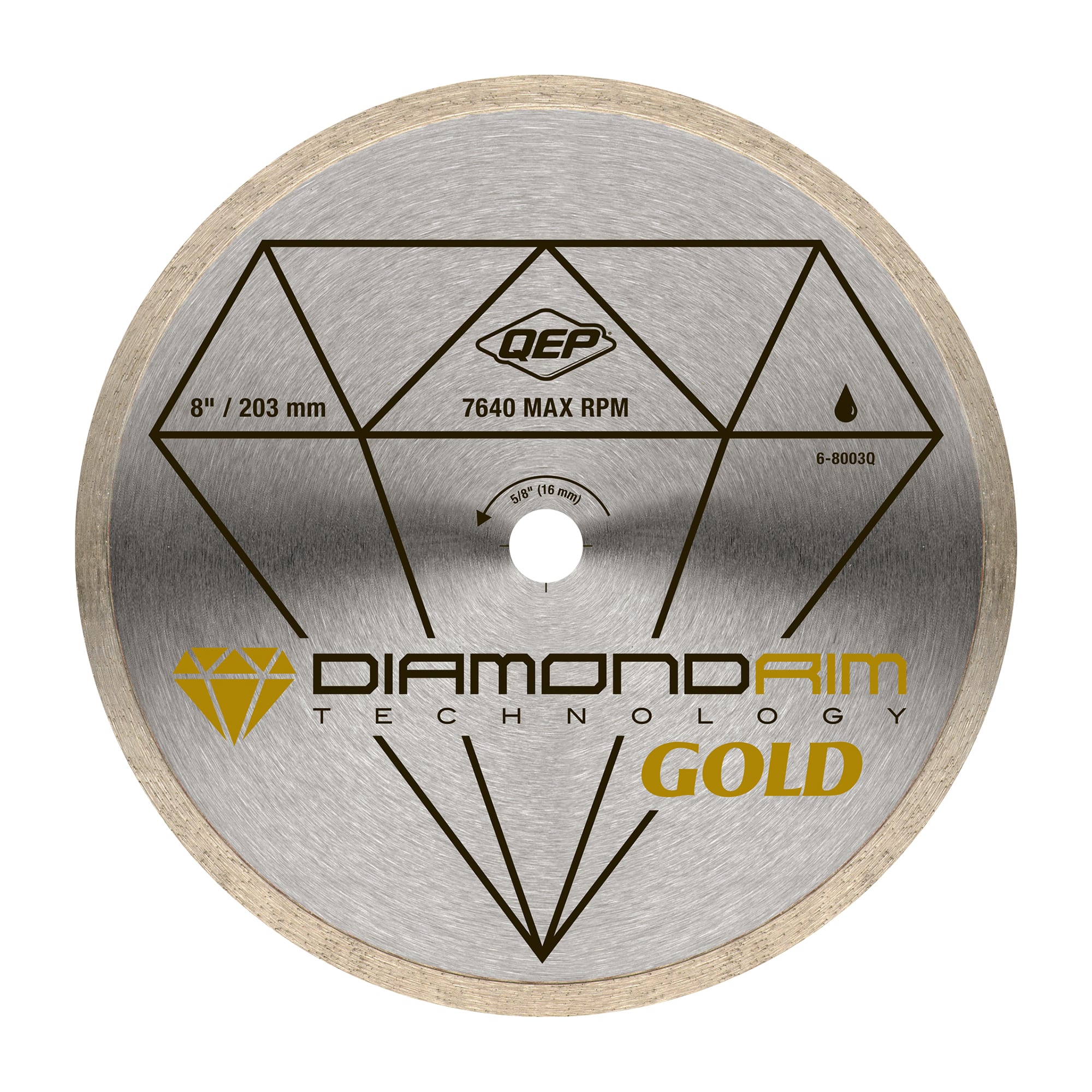 8" Continuous Rim%2C Premium Diamond Saw Blade for Wet Cuts - 1