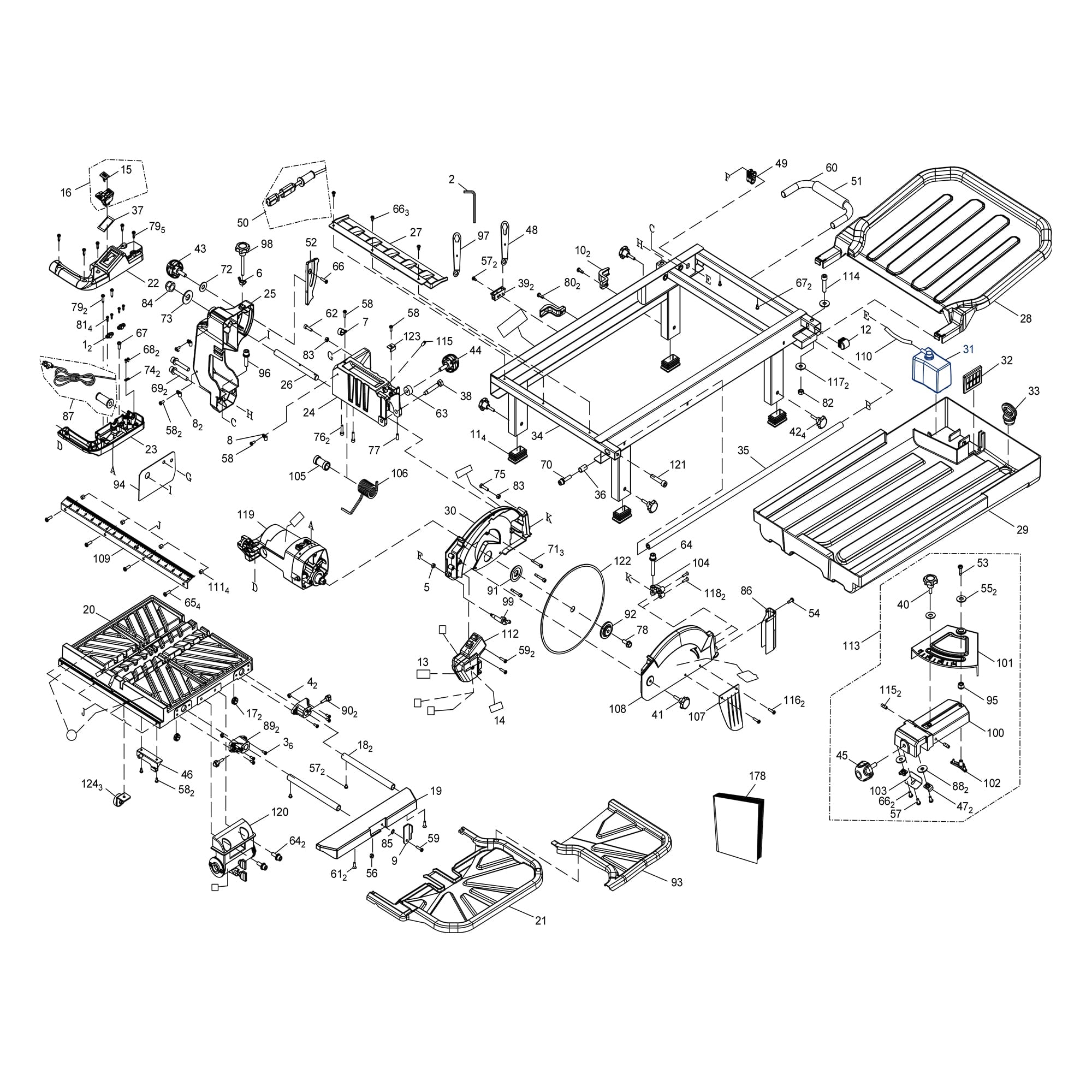 Water Pump for 900XT Pro Wet Tile Saw - Model 61900Q (120V) - 6