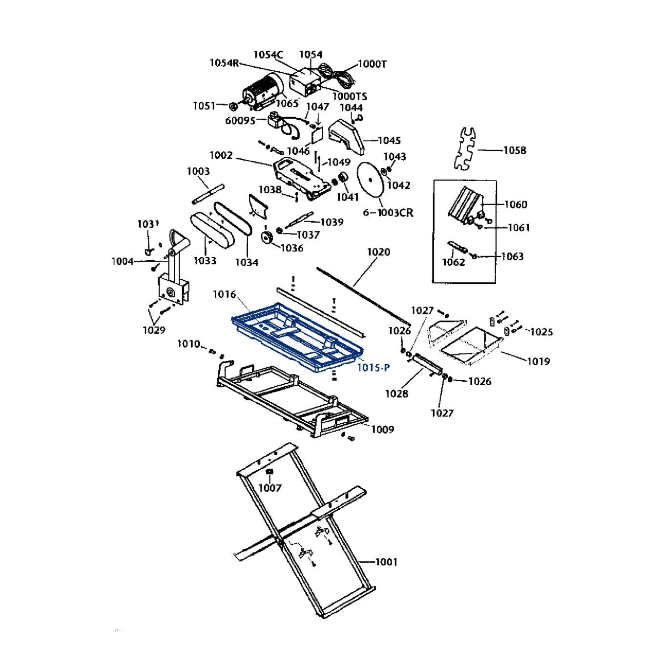 Plastic Water Tray for Specific 24" Dual Speed Tile Saws - 6