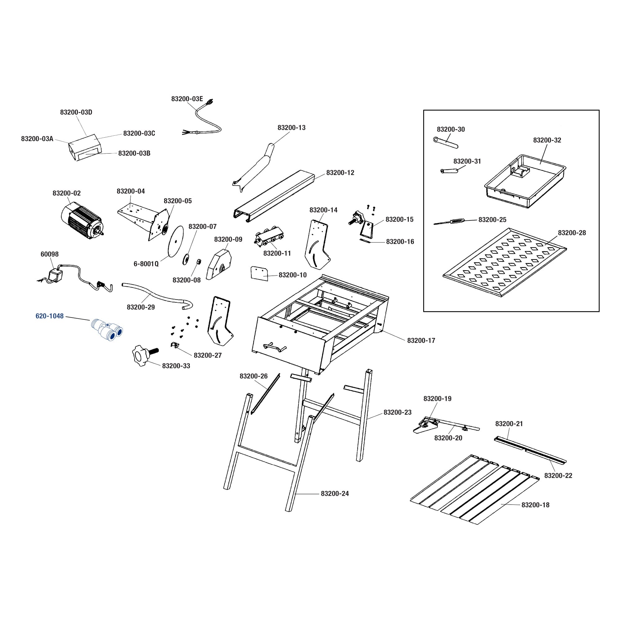 Y Water Feed for QEP 24" Bridge Saw 83200 and 83200Q - 7