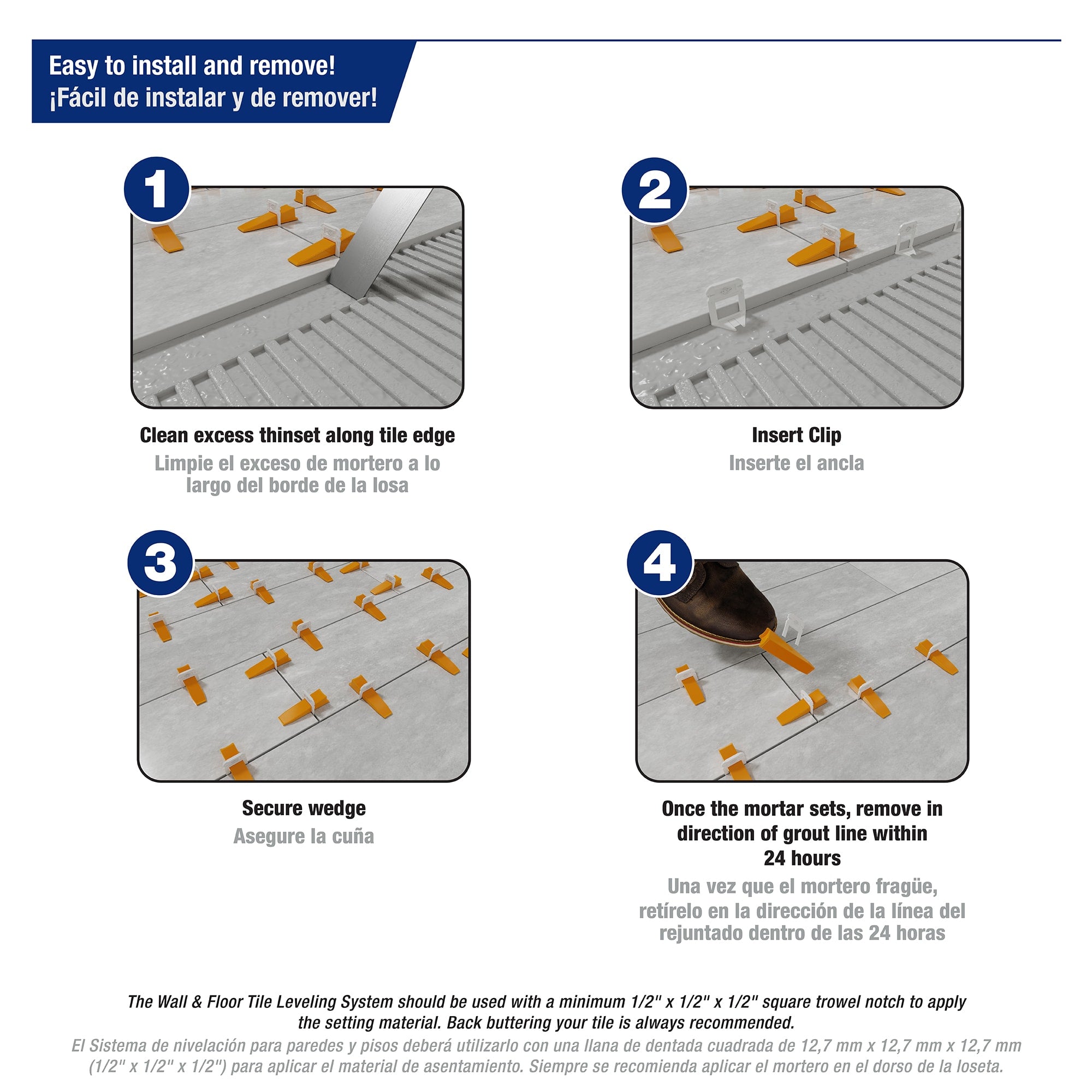 Wedges - Part B of Xtreme Tile Leveling System (2%2C000 pack) - 6