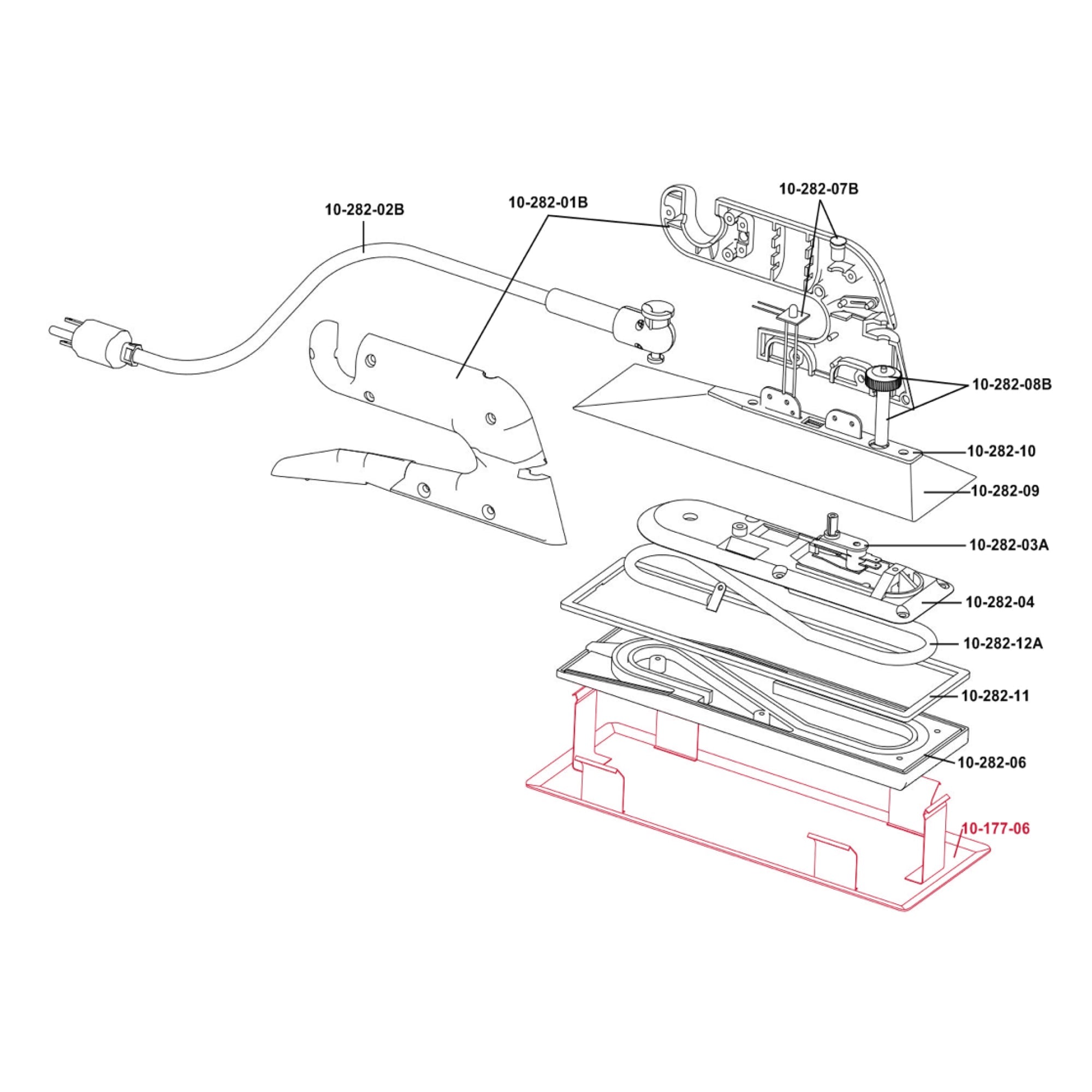 Iron Holder Tray for 10-282G-2 and 10-482G Deluxe Heat Bond Irons - 5