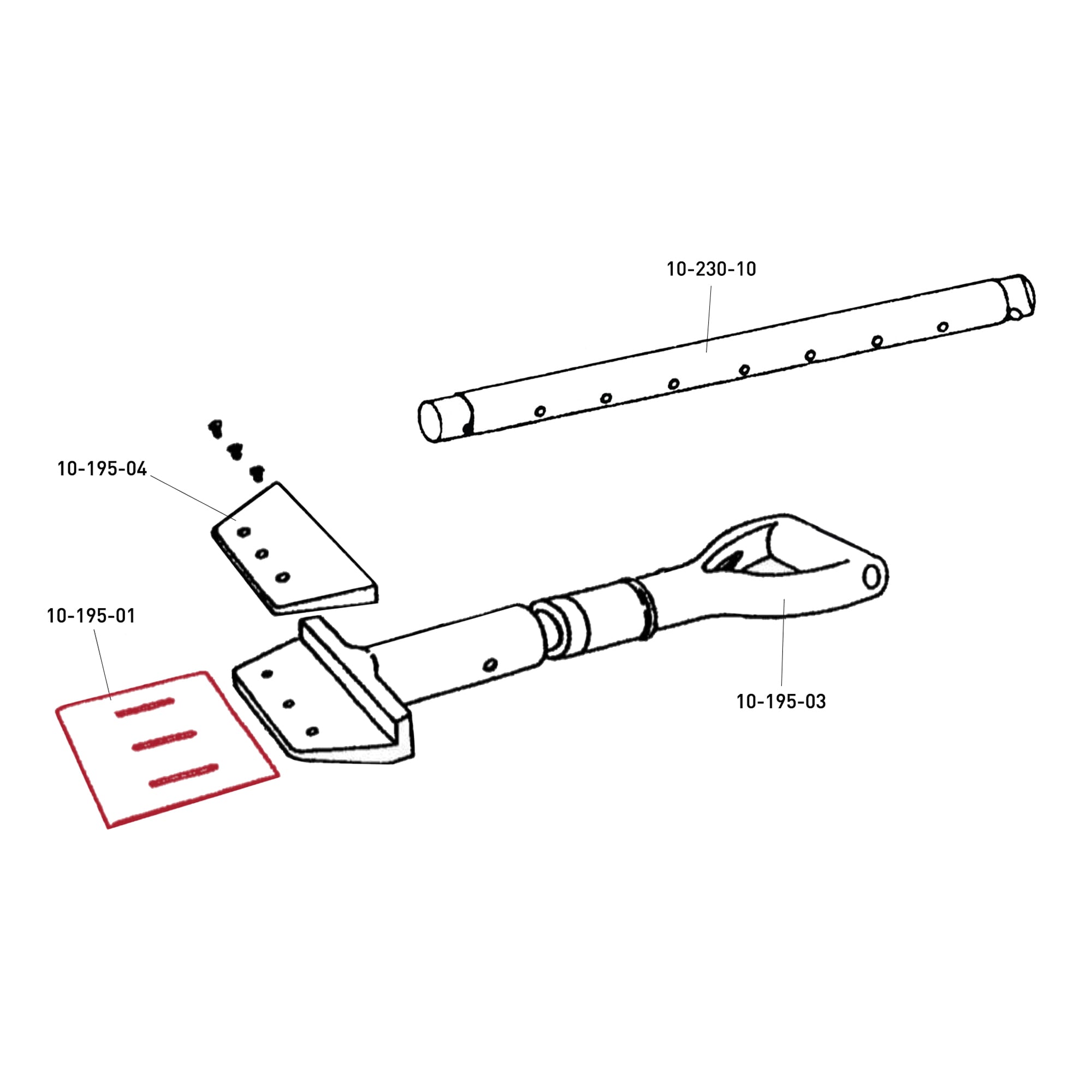 6" Hardened Steel Scraper Blade - 5