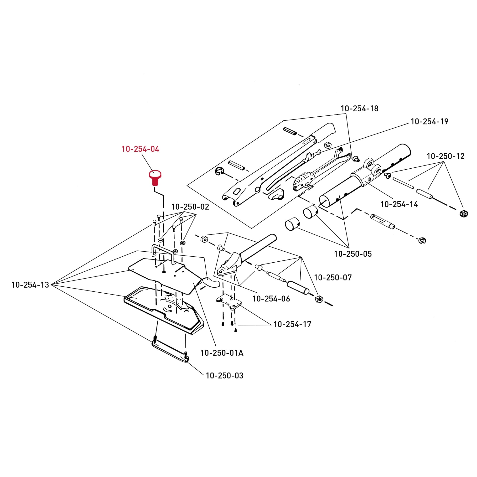 Head Mounting Knob for 10-254 and 10-254V Carpet Stretchers - 5