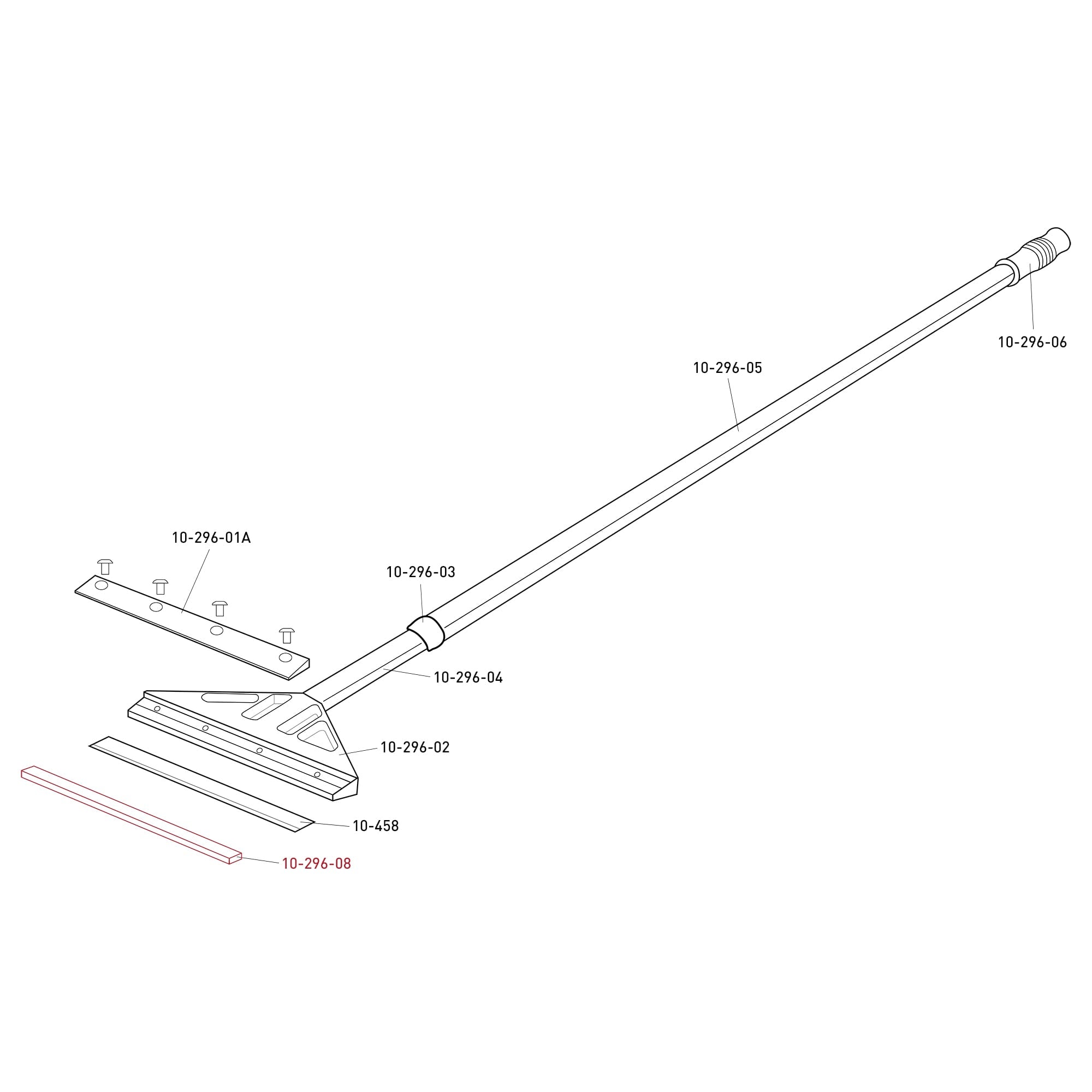 Plastic Blade Cover for 8" Stand-up Scraper 10-296 - 5