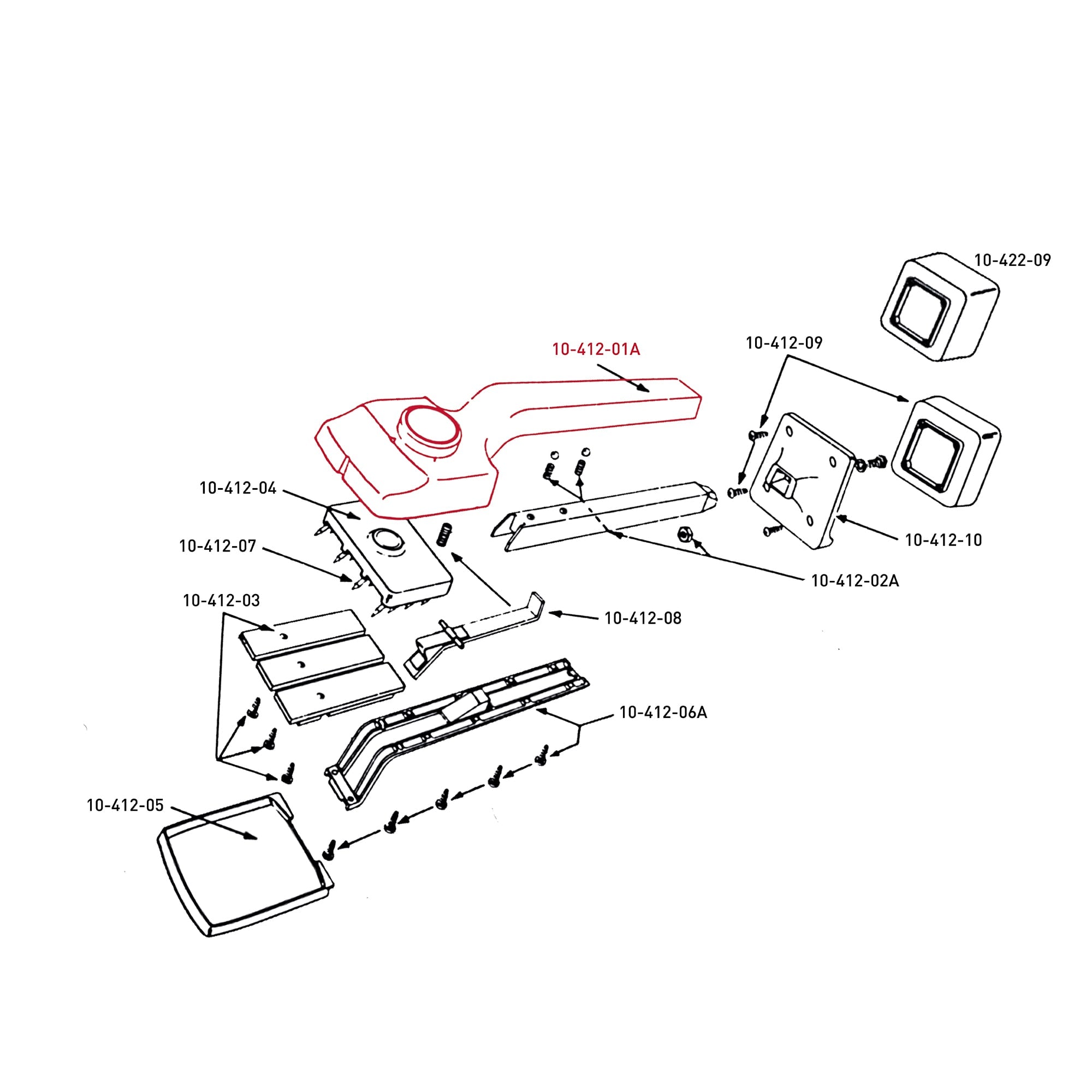 Main Body (Handle) & Dial Assembly for 10-412 Deluxe Knee Kicker - 3