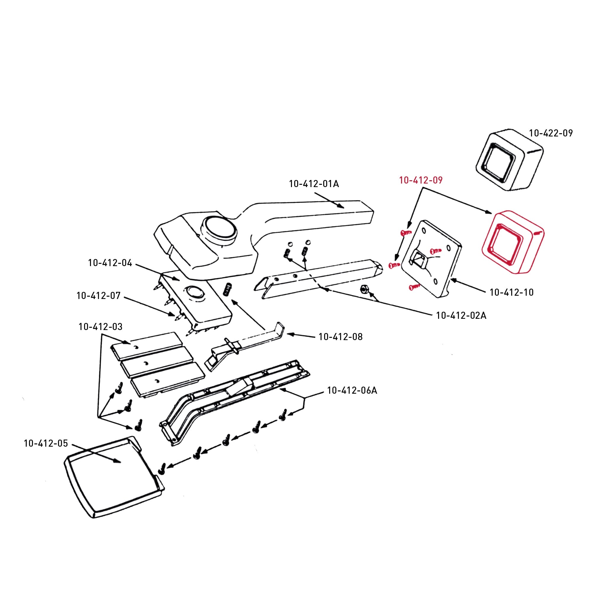 2" Thick Bumper Pad with 4 Screws for Knee Kickers - 7