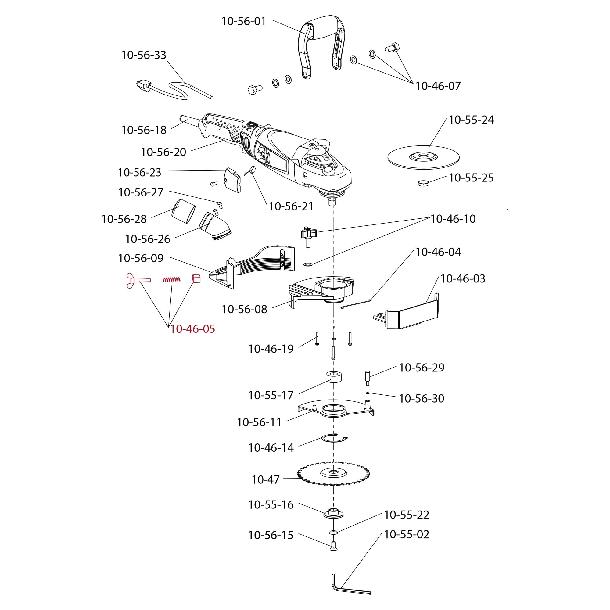 Screws%2C Spacers and Springs for 10-46 Super 6" Jamb Saw (2 pack) - 6