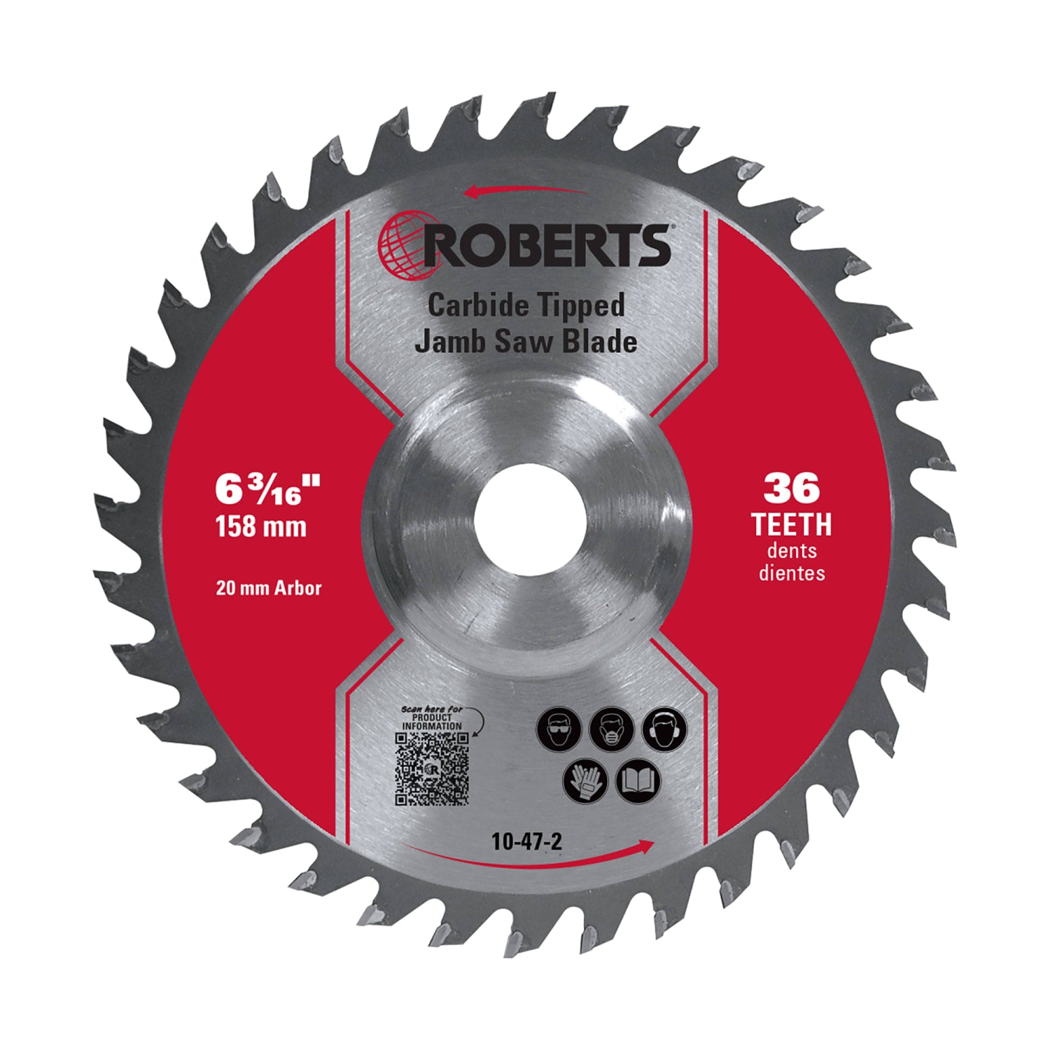 6-3/16" 36-Tooth Carbide Tip Jamb Saw Blade - 1