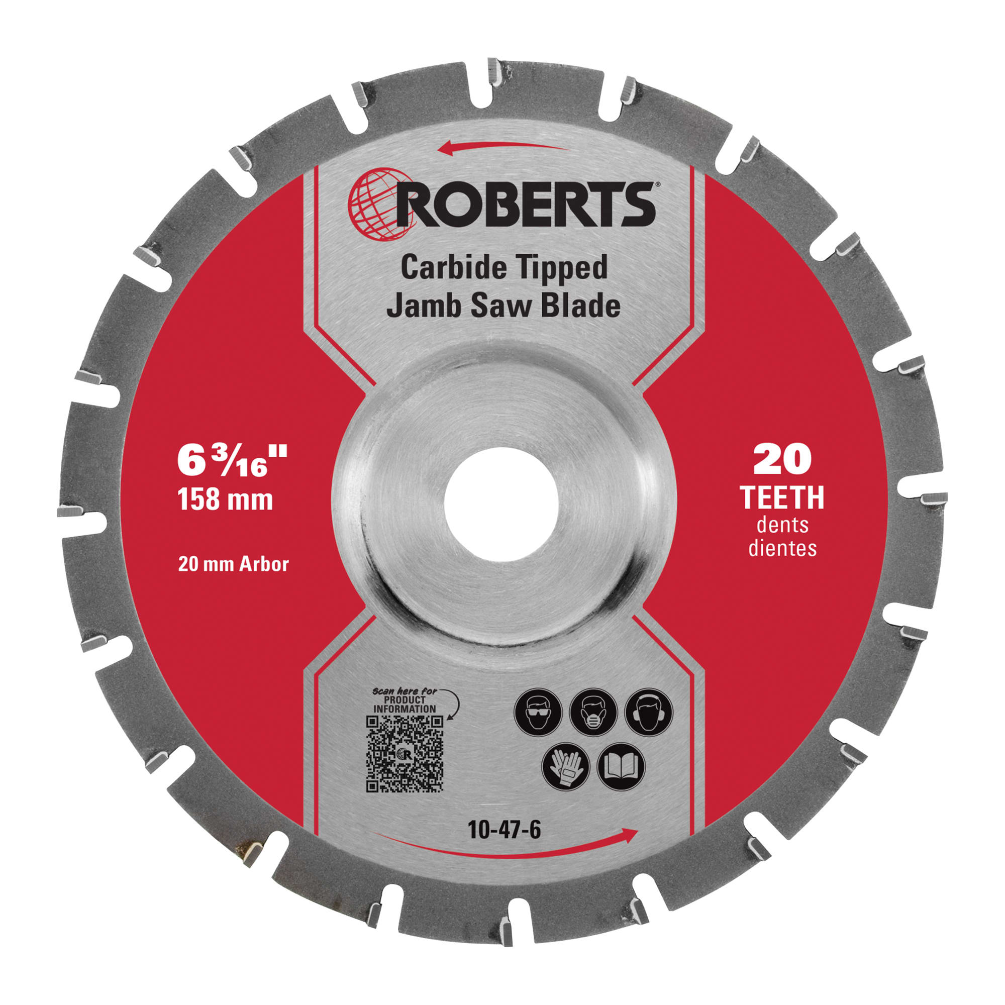6-3/16" Carbide Tip Jamb Saw Blade%2C 20-Tooth - 1