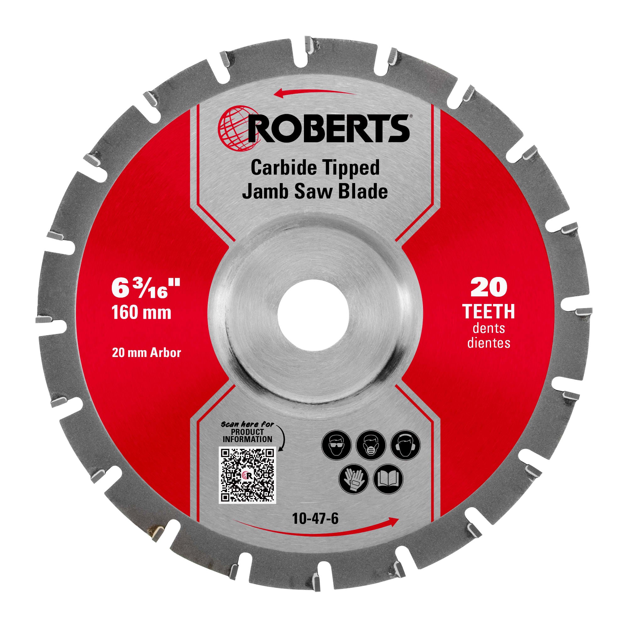 6-3/16" Carbide Tip Jamb Saw Blade%2C 20-Tooth - 1
