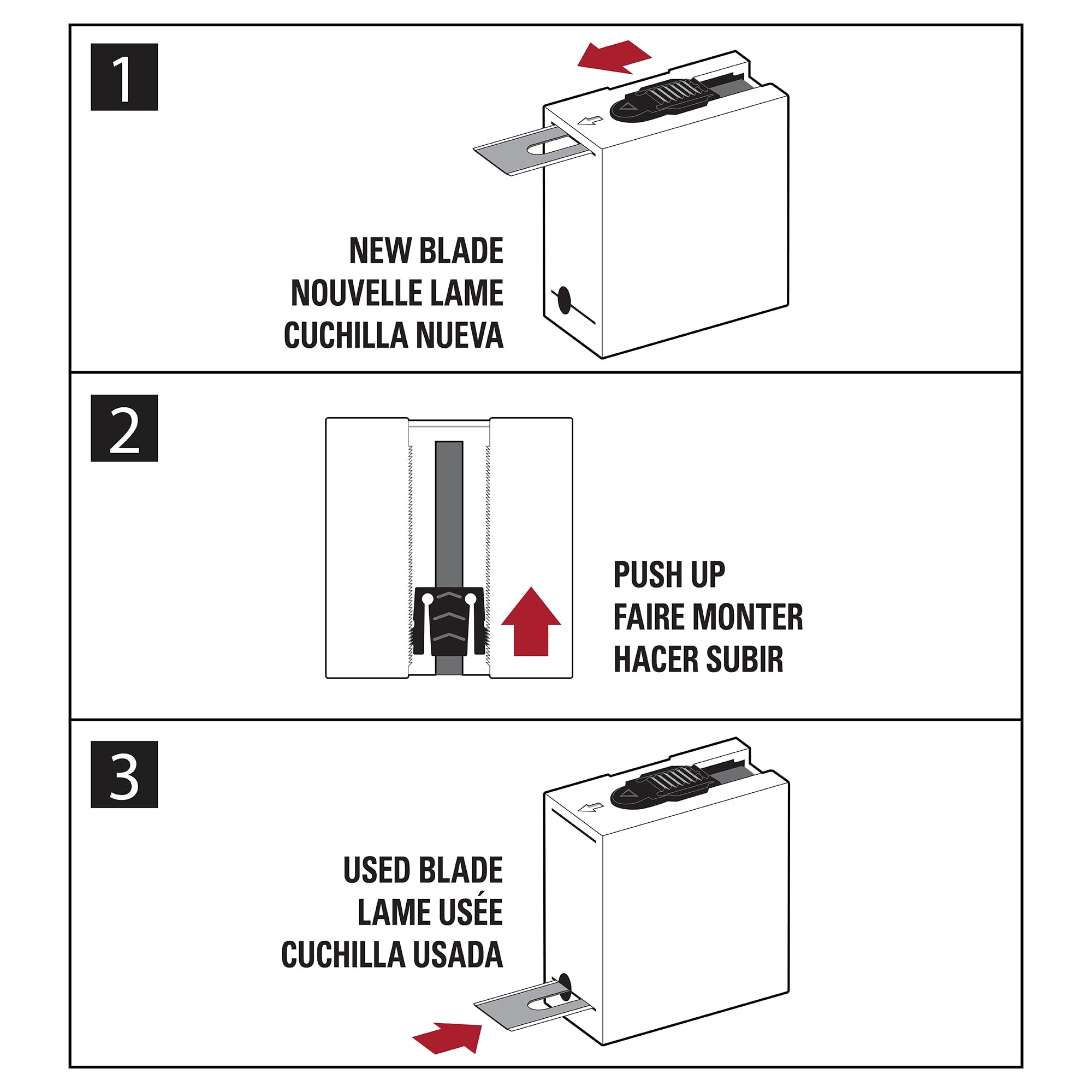 Square-End Carbon Steel Carpet Blades with Dispenser (100 pack) - 3