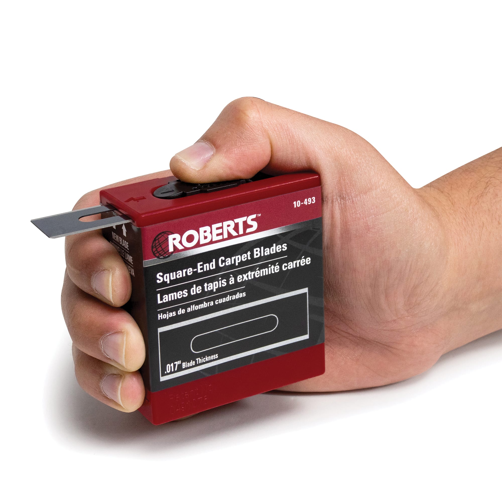 Square-End Carbon Steel Carpet Blades with Dispenser (100 pack) - 4