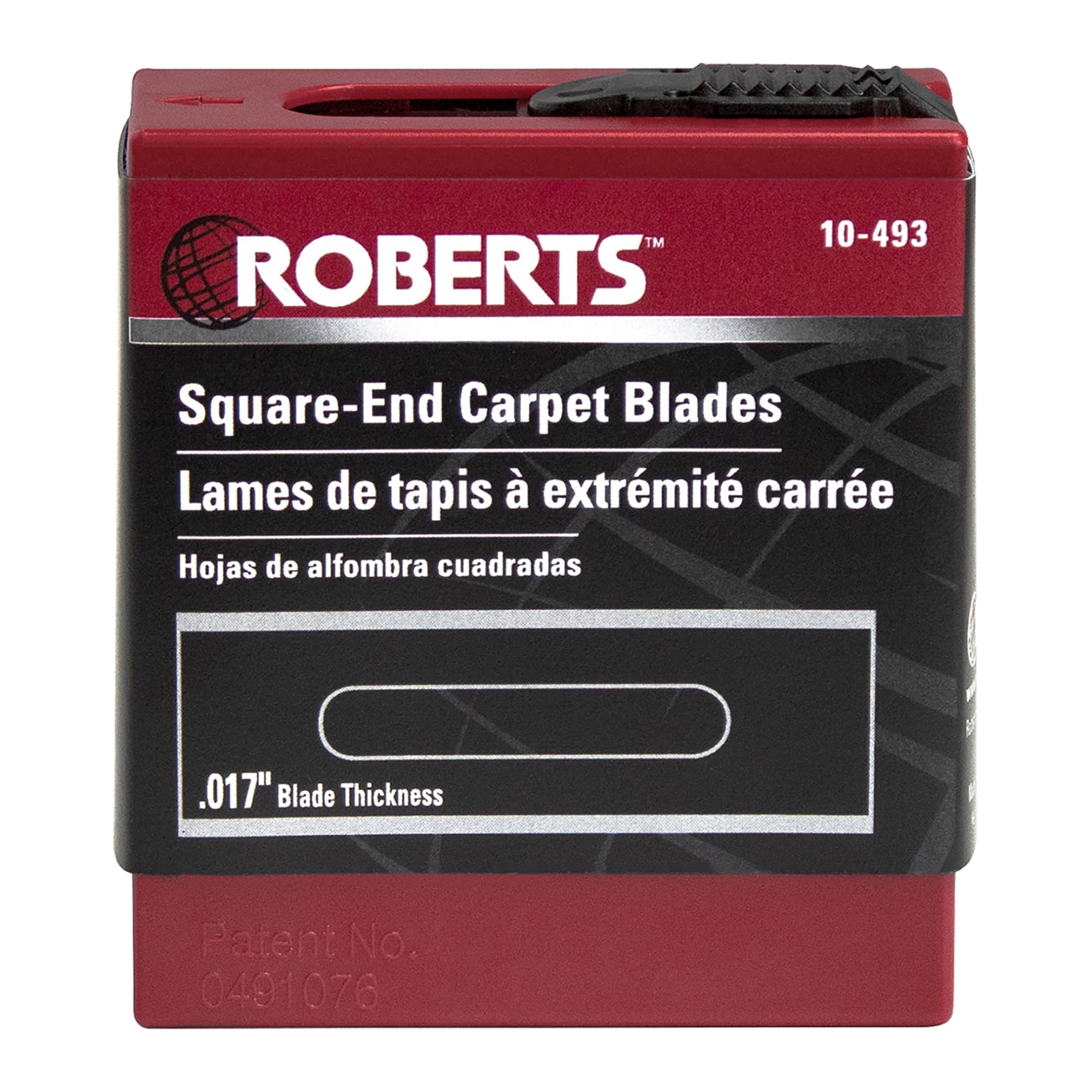 Square-End Carbon Steel Carpet Blades with Dispenser (100 pack) - 5
