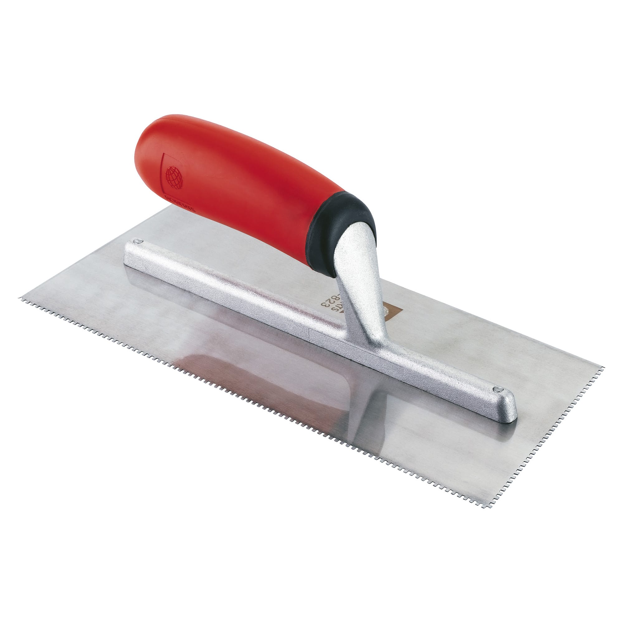 1/16" x 1/16" x 1/16" Square Notch Comfort Grip Trowel - 1