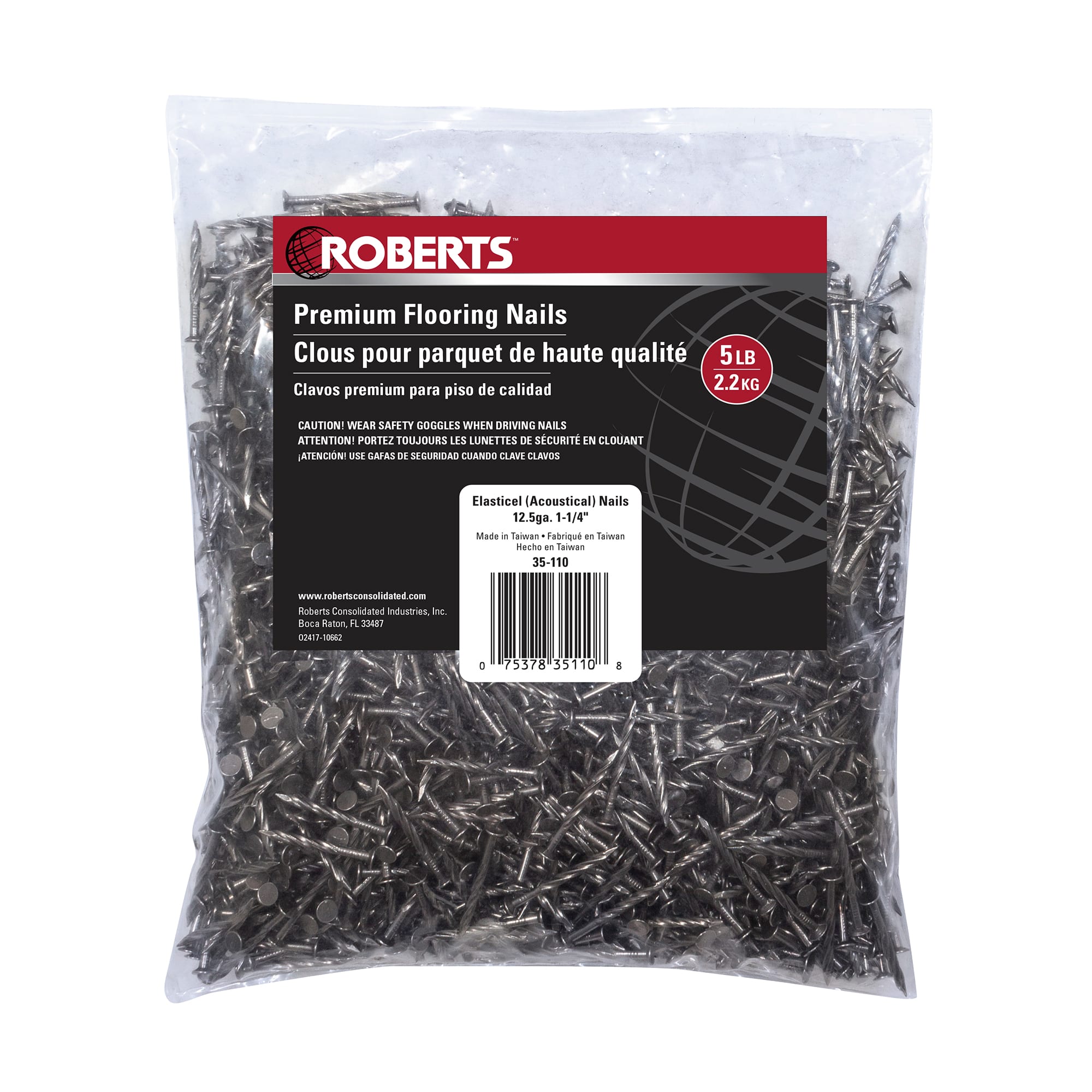 12.5-Gauge Elasticel (Acoustical) Nails - 1-1/4" (5 lb. bag) - 4