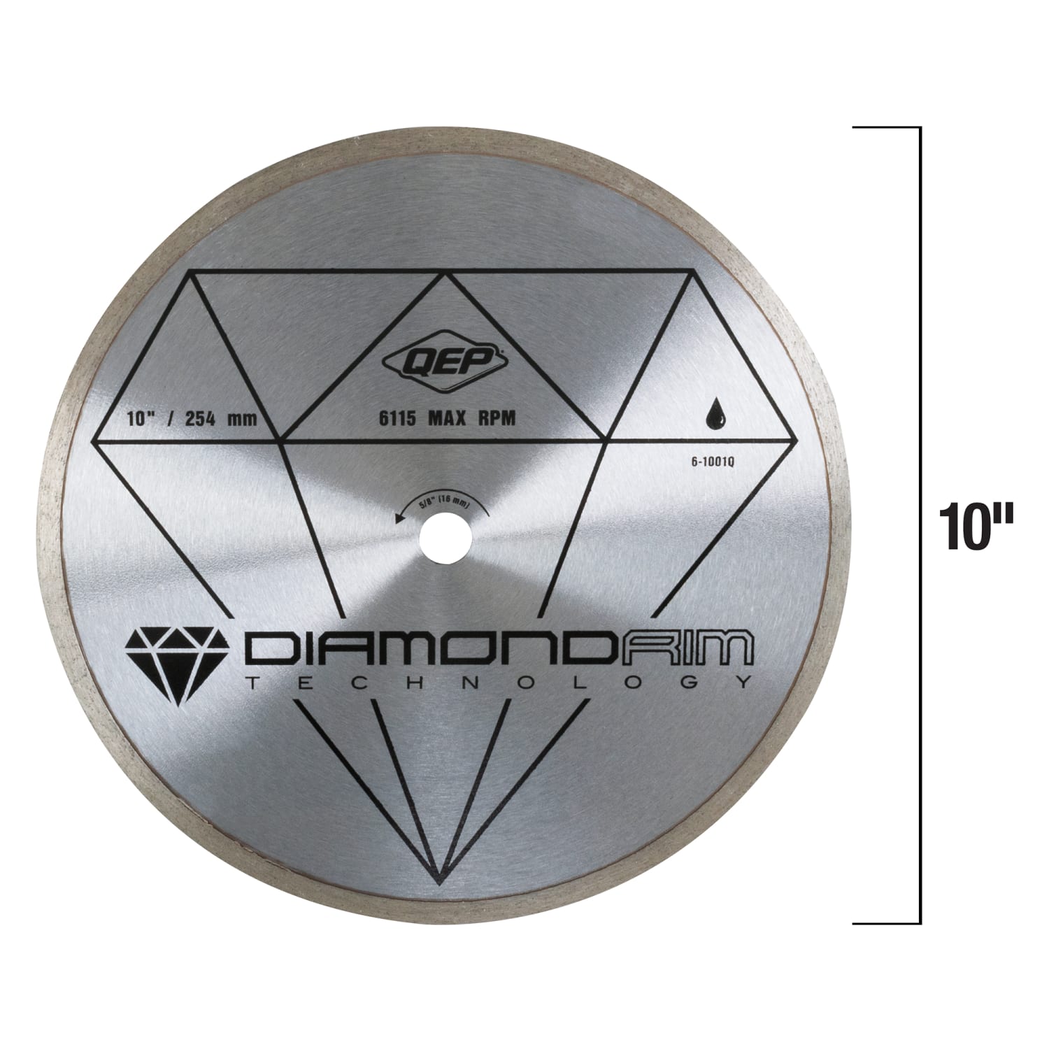 10" Continuous Rim%2C Diamond Saw Blade for Ceramic Tile Wet Cuts - 3