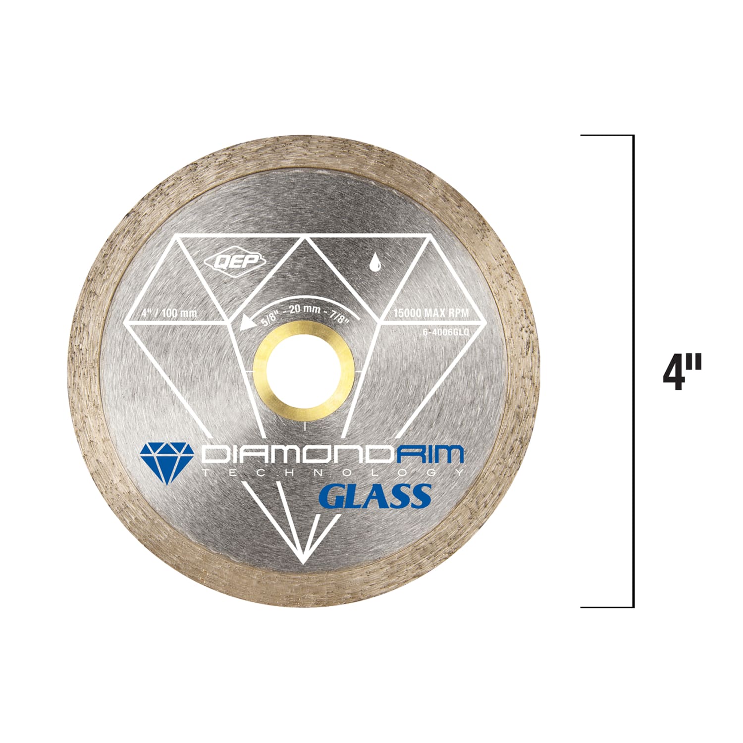 4" Continuous Rim Glass Cutting Blade  - 5
