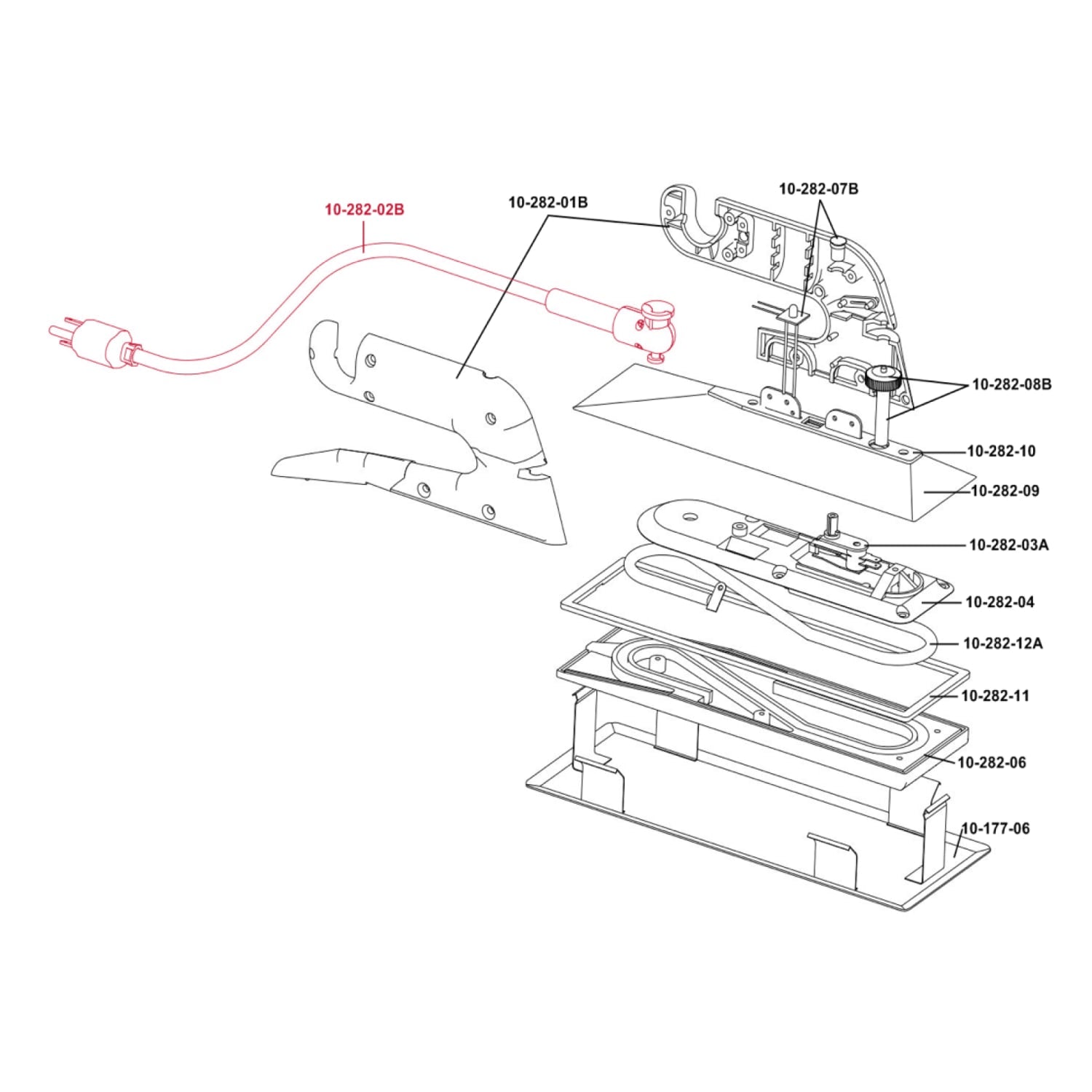Cord Set with Relief Spring for Specific Heat Bond Seaming Irons - 4