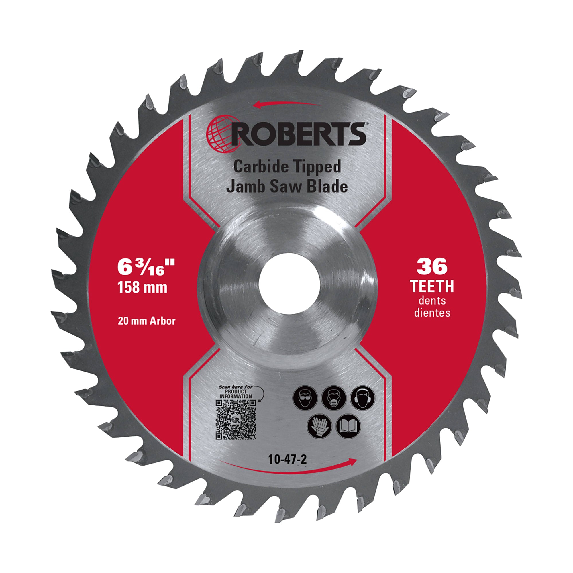 6-3/16" 36-Tooth Carbide Tip Jamb Saw Blade - 1
